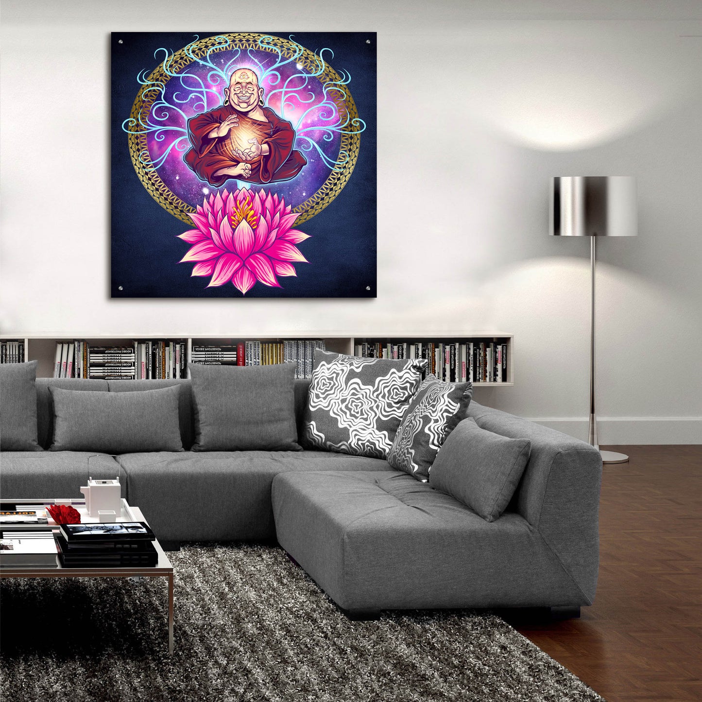 Epic Art 'Buddhist Monk Nirvana' by Flyland Designs, Acrylic Glass Wall Art,36x36