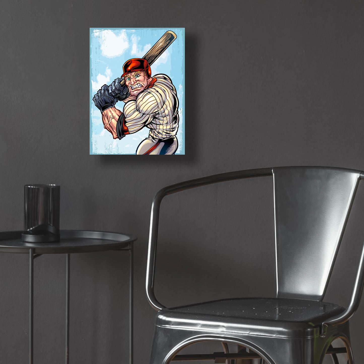 Epic Art 'Cartoon Baseball Player Mascot' by Flyland Designs, Acrylic Glass Wall Art,12x16