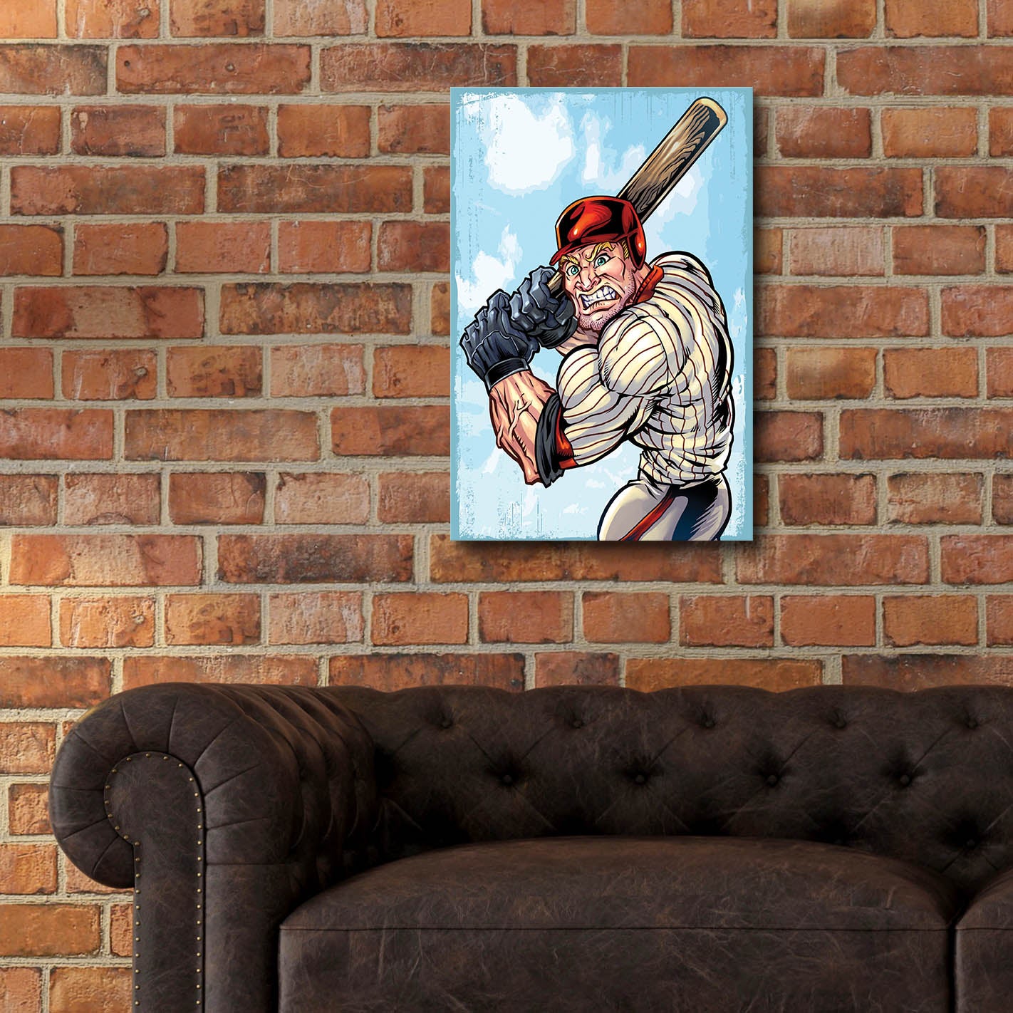 Cartoon Baseball Player Mascot Digital Art by Flyland Designs - Fine Art  America