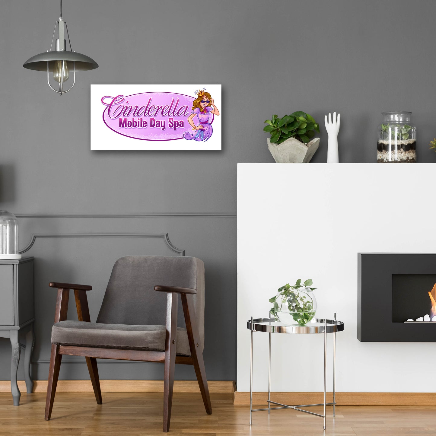 Epic Art 'Cinderella Character Sketch Character Template' by Flyland Designs, Acrylic Glass Wall Art,24x12