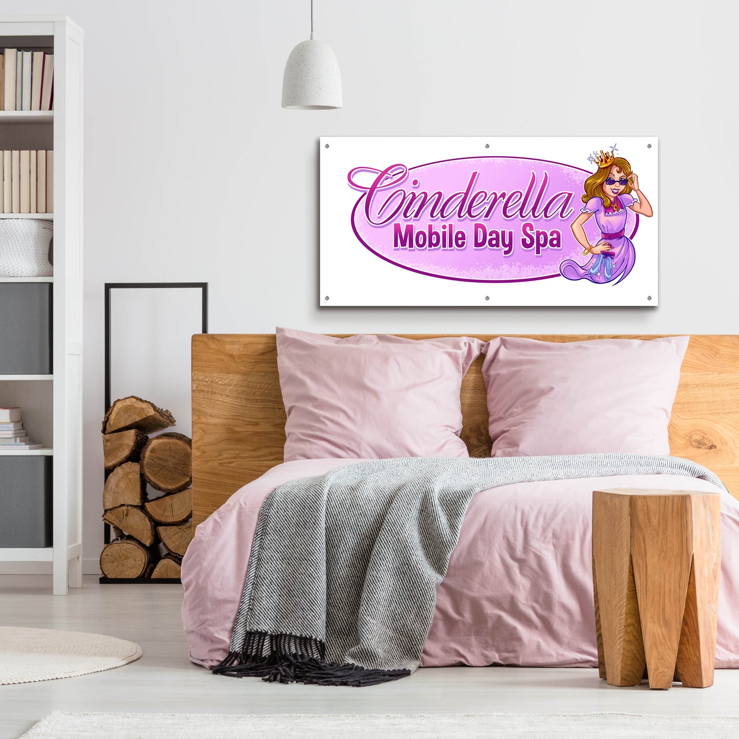 Epic Art 'Cinderella Character Sketch Character Template' by Flyland Designs, Acrylic Glass Wall Art,48x24