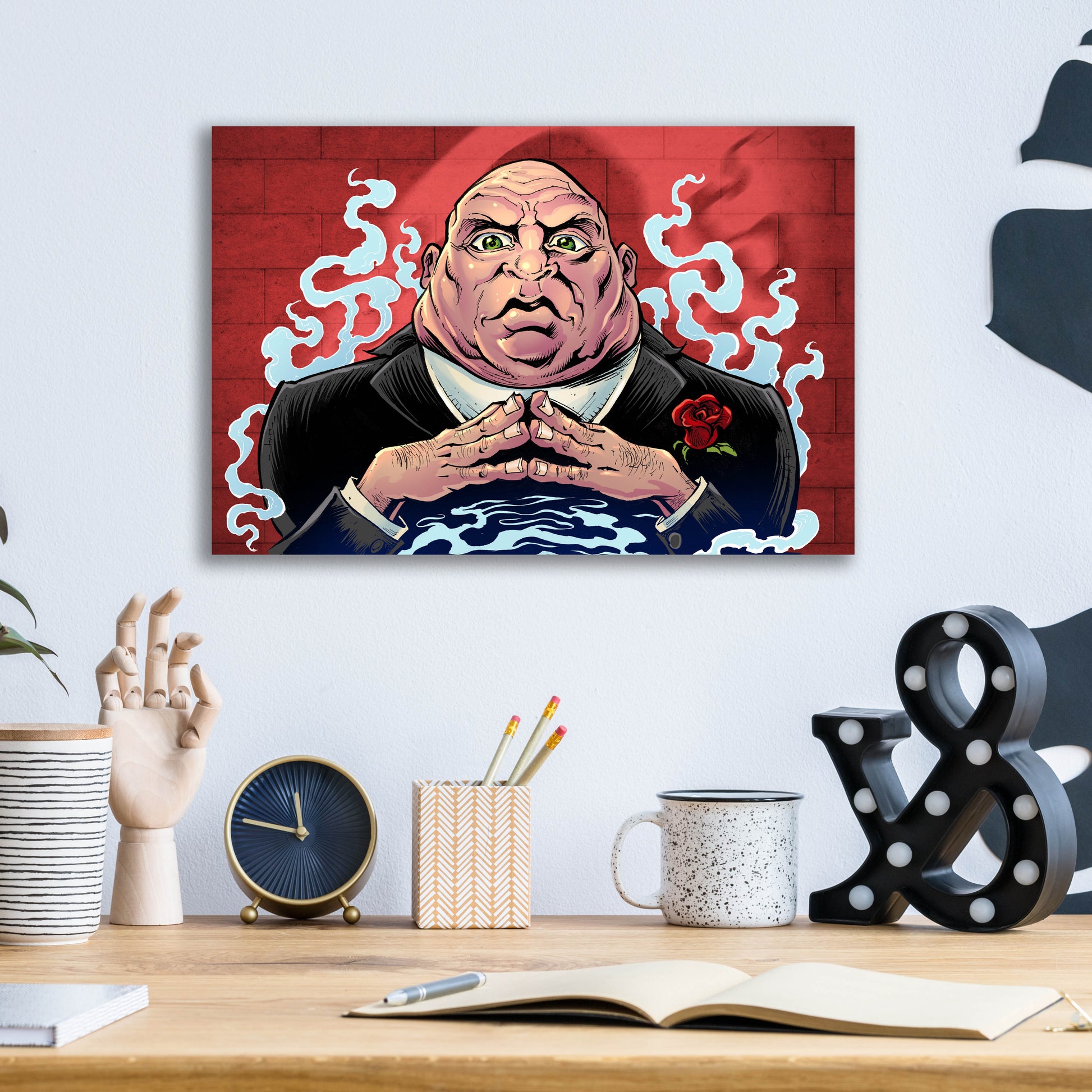 Epic Art 'Crook Character Mob Boss' by Flyland Designs, Acrylic Glass Wall Art,16x12