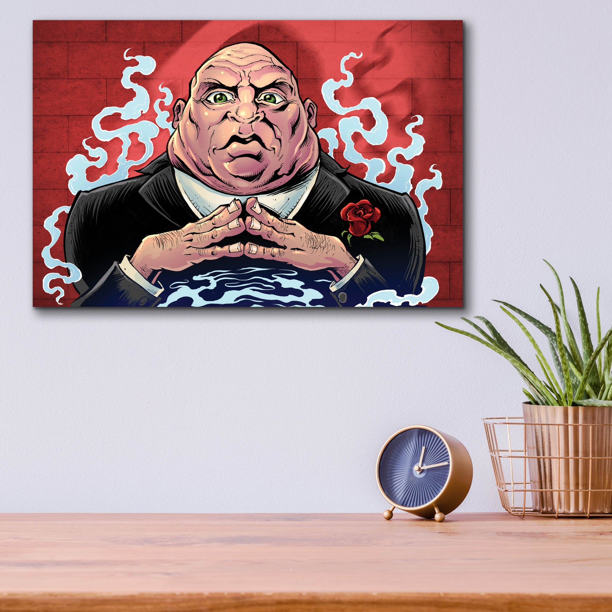 Epic Art 'Crook Character Mob Boss' by Flyland Designs, Acrylic Glass Wall Art,16x12