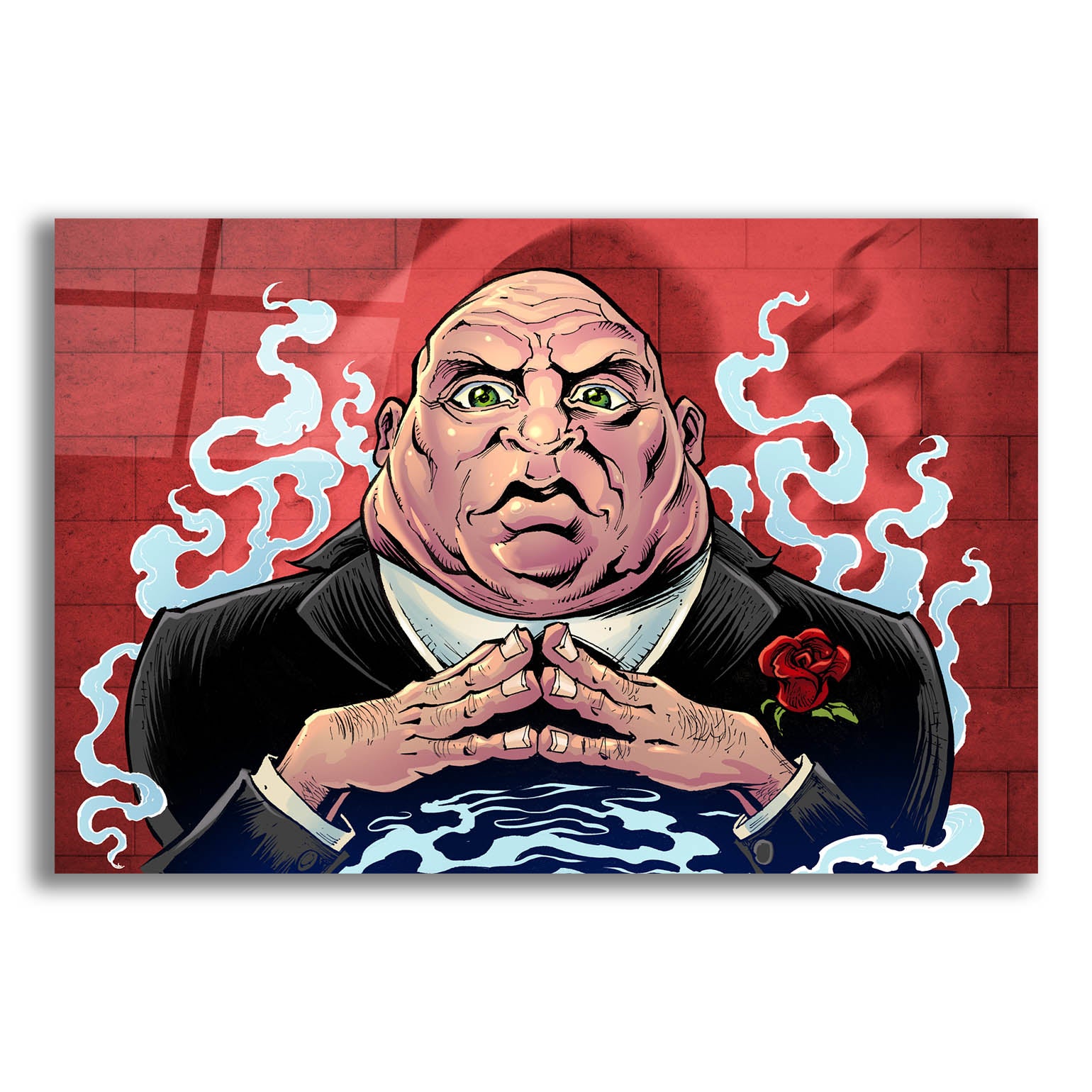 Epic Art 'Crook Character Mob Boss' by Flyland Designs, Acrylic Glass Wall Art,16x12