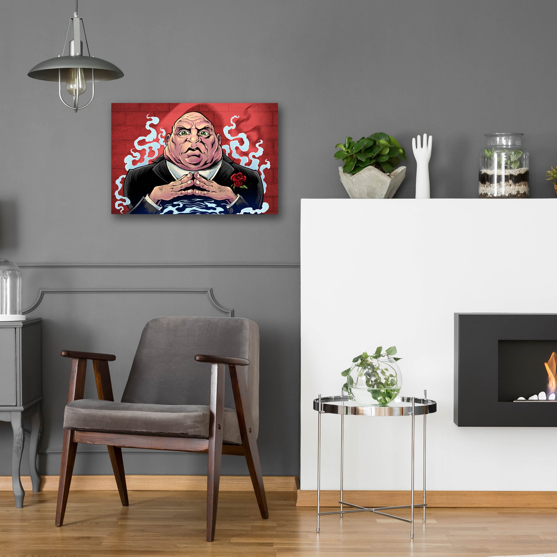 Epic Art 'Crook Character Mob Boss' by Flyland Designs, Acrylic Glass Wall Art,24x16