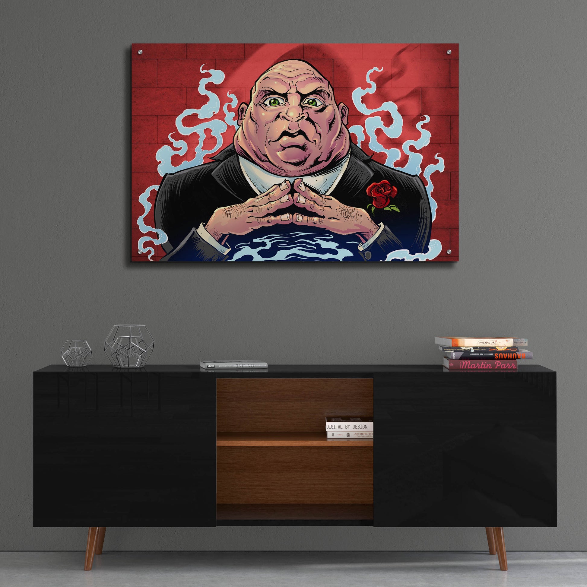 Epic Art 'Crook Character Mob Boss' by Flyland Designs, Acrylic Glass Wall Art,36x24