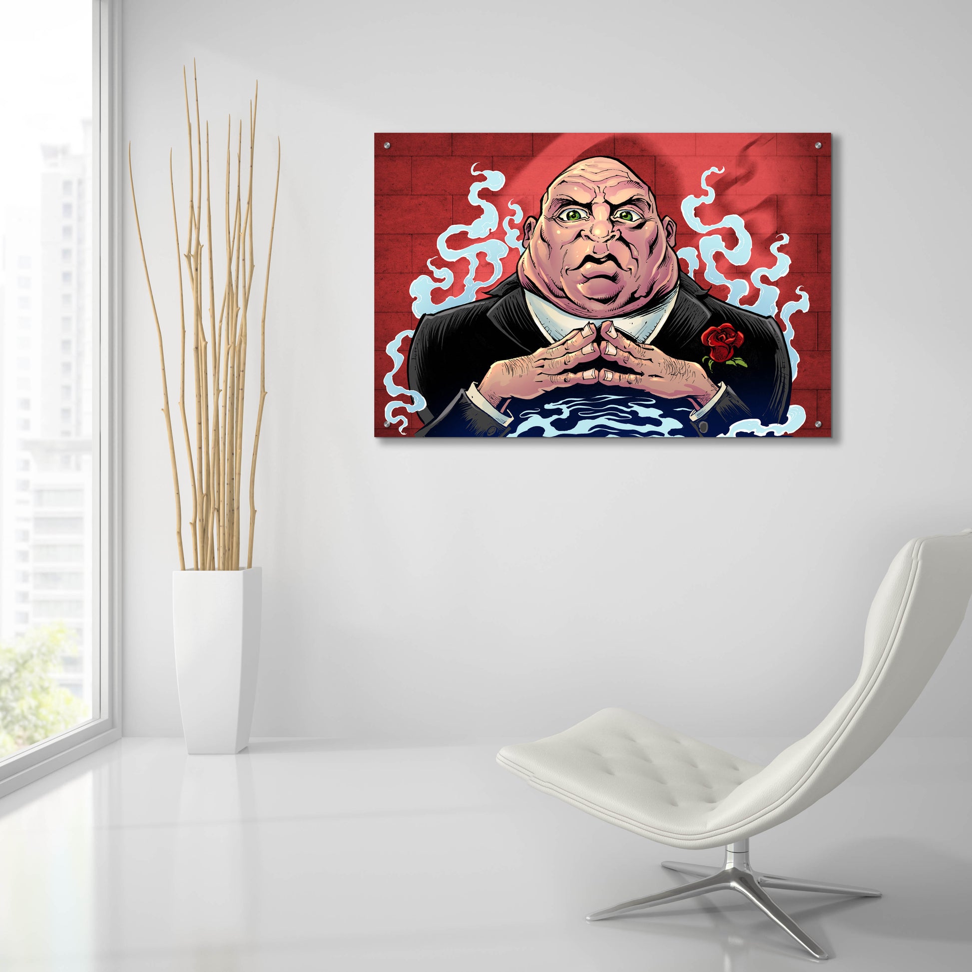 Epic Art 'Crook Character Mob Boss' by Flyland Designs, Acrylic Glass Wall Art,36x24