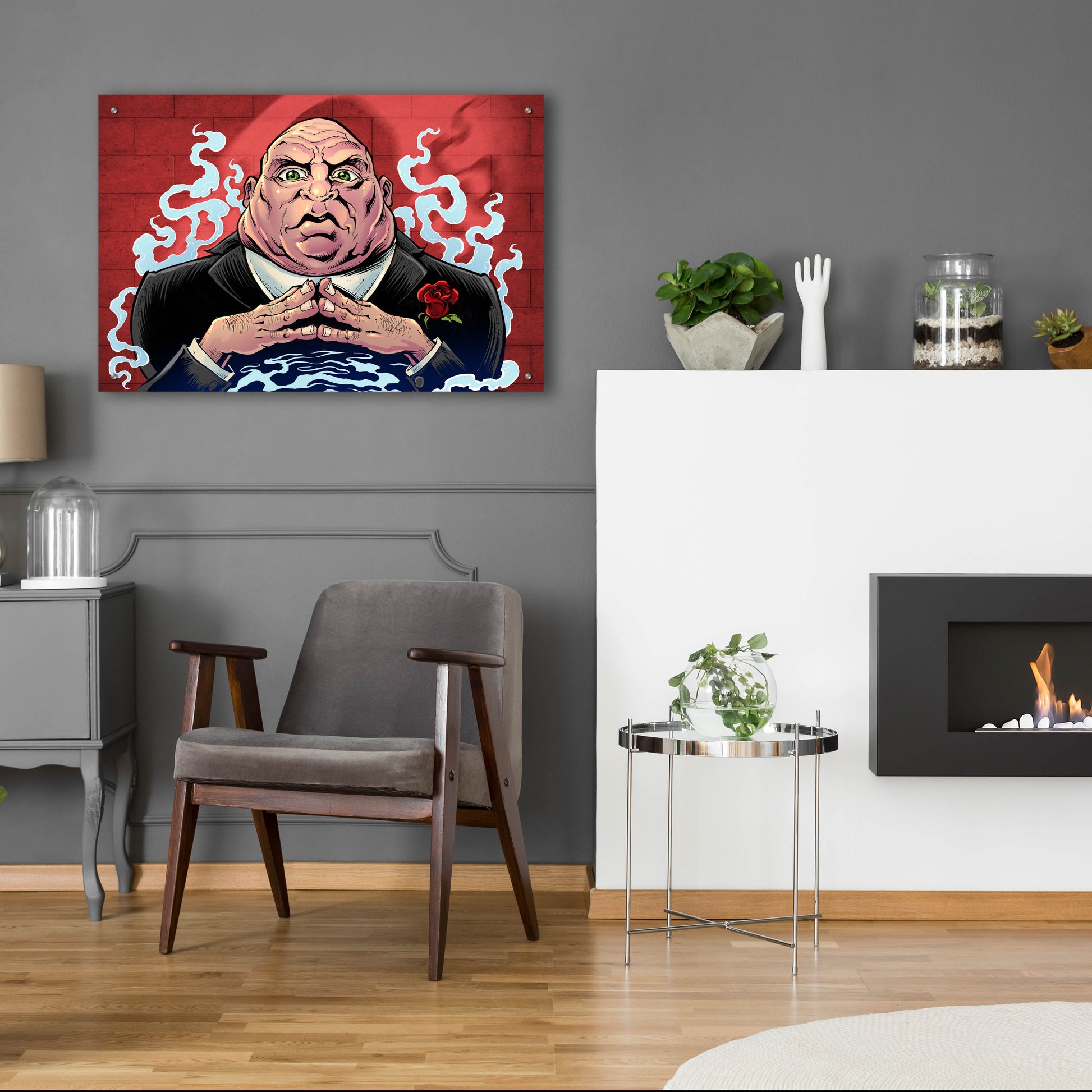 Epic Art 'Crook Character Mob Boss' by Flyland Designs, Acrylic Glass Wall Art,36x24