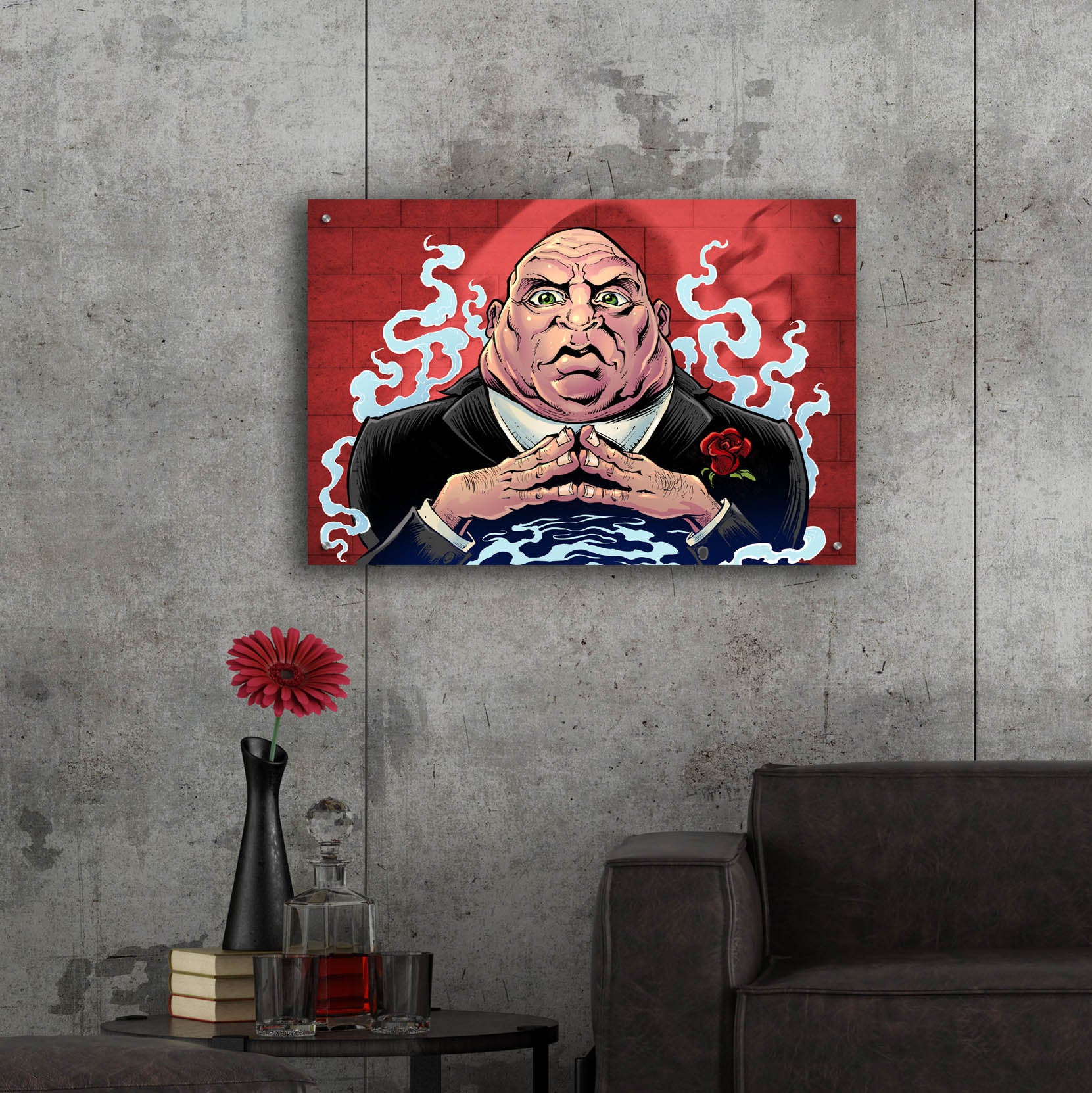 Epic Art 'Crook Character Mob Boss' by Flyland Designs, Acrylic Glass Wall Art,36x24