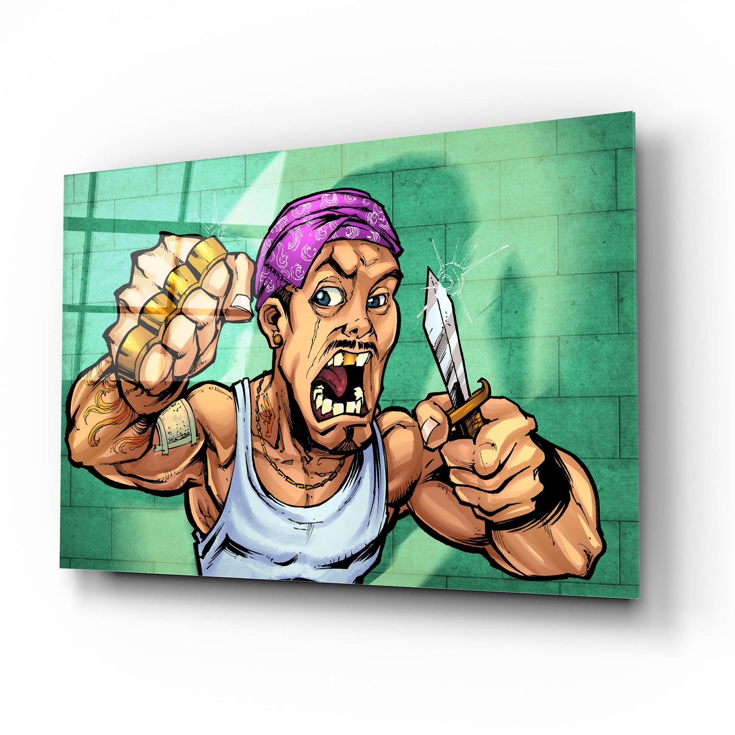 Epic Art 'Crook Character Thug' by Flyland Designs, Acrylic Glass Wall Art,16x12