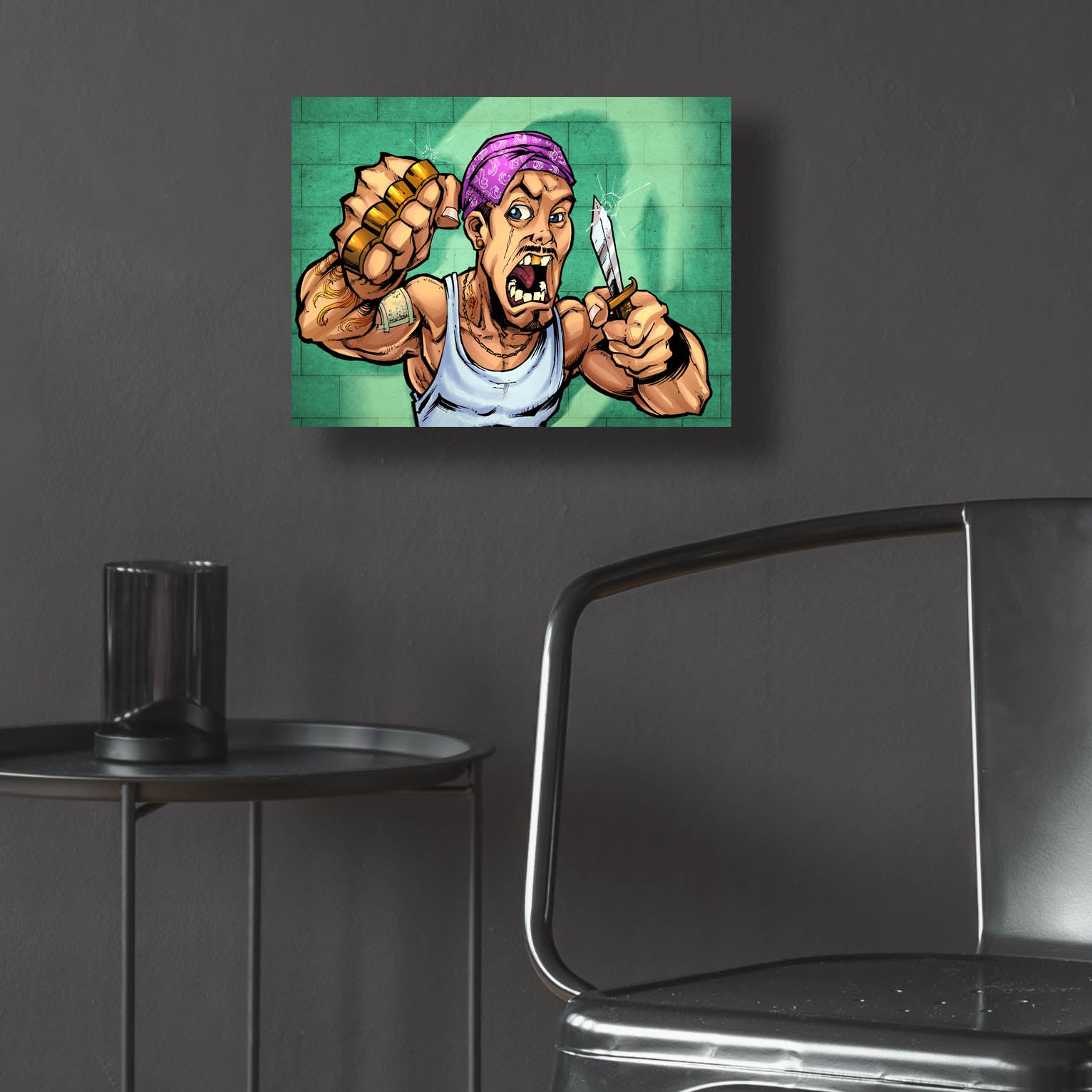 Epic Art 'Crook Character Thug' by Flyland Designs, Acrylic Glass Wall Art,16x12