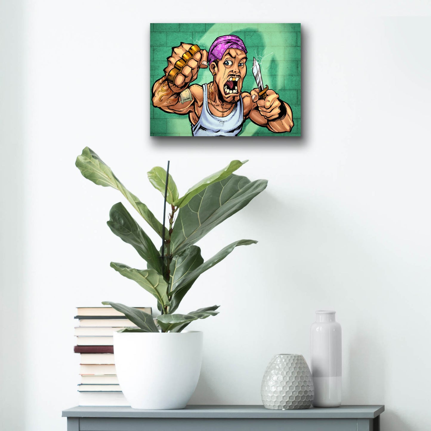 Epic Art 'Crook Character Thug' by Flyland Designs, Acrylic Glass Wall Art,16x12