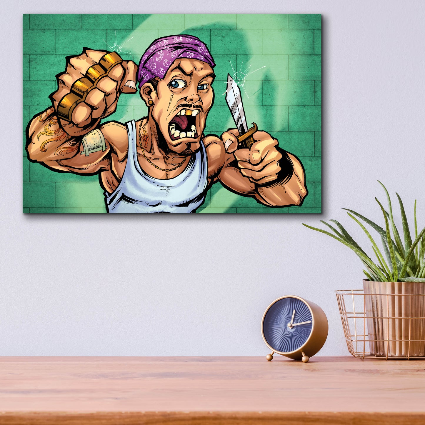 Epic Art 'Crook Character Thug' by Flyland Designs, Acrylic Glass Wall Art,16x12