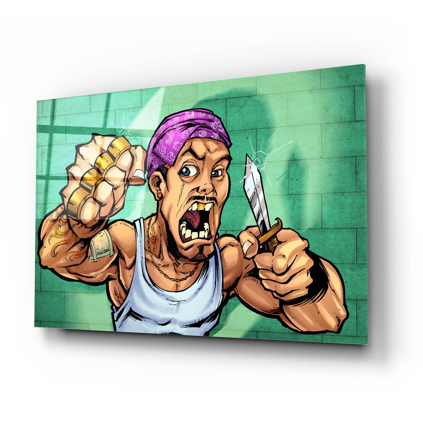 Epic Art 'Crook Character Thug' by Flyland Designs, Acrylic Glass Wall Art,24x16