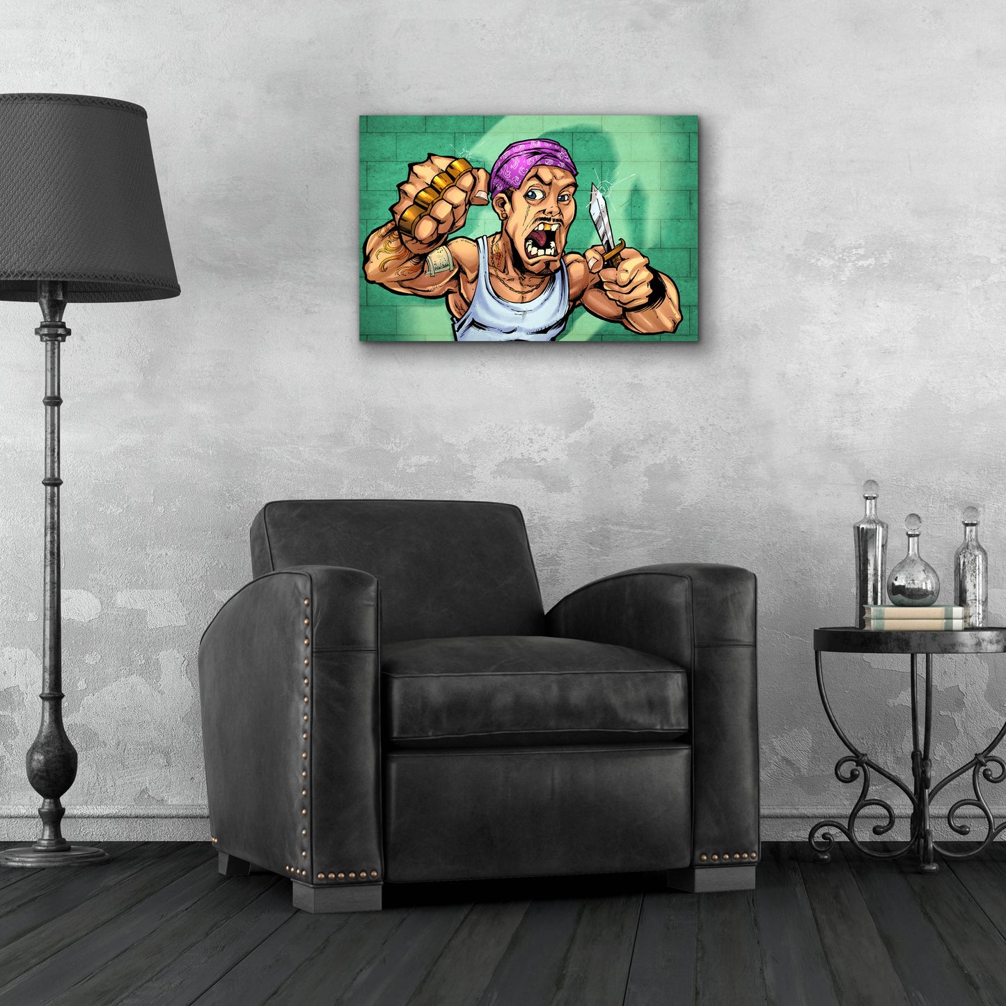 Epic Art 'Crook Character Thug' by Flyland Designs, Acrylic Glass Wall Art,24x16