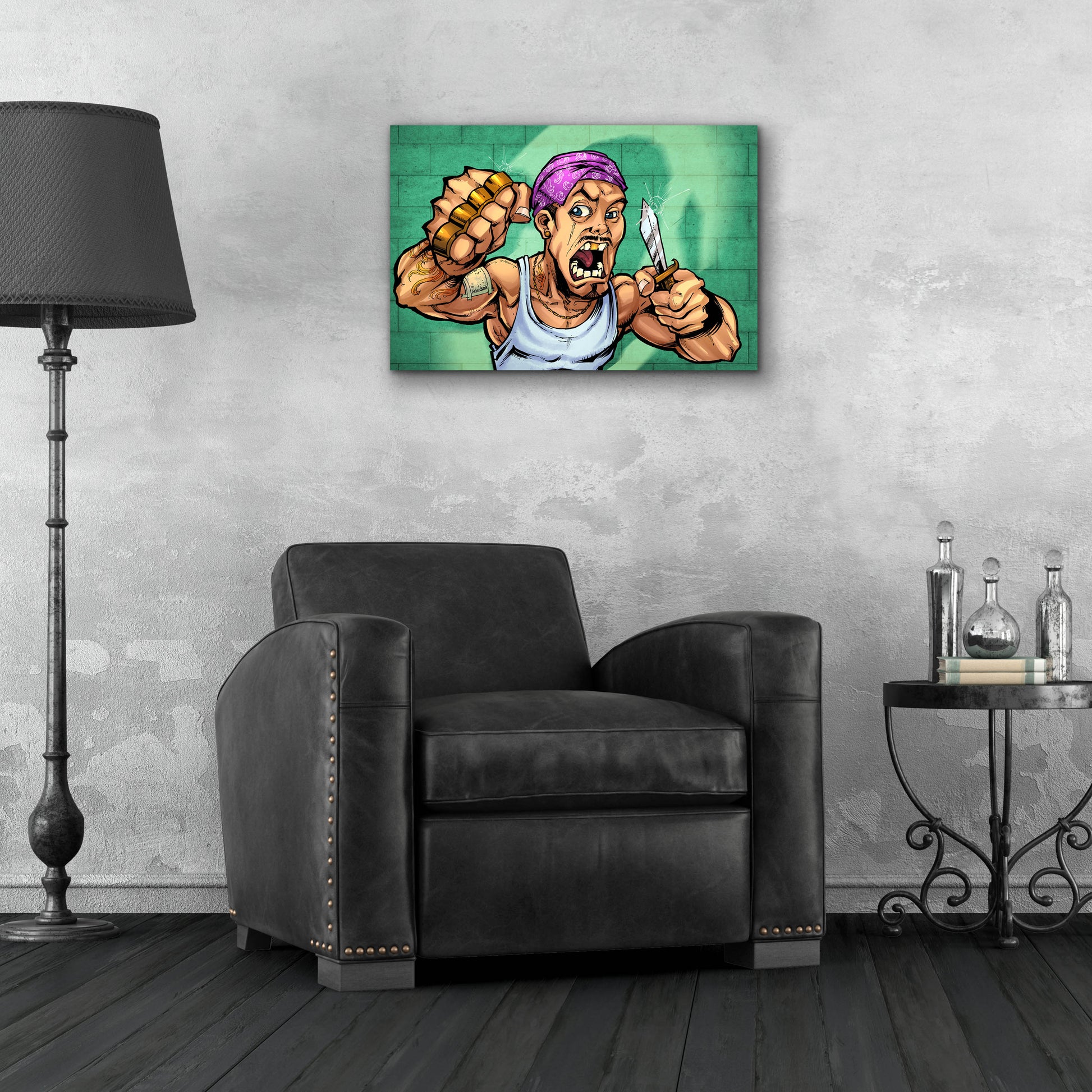 Epic Art 'Crook Character Thug' by Flyland Designs, Acrylic Glass Wall Art,24x16