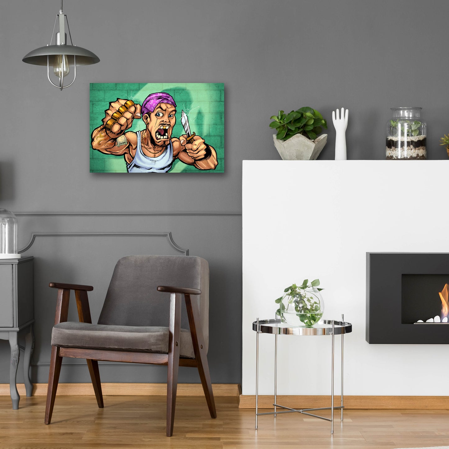 Epic Art 'Crook Character Thug' by Flyland Designs, Acrylic Glass Wall Art,24x16