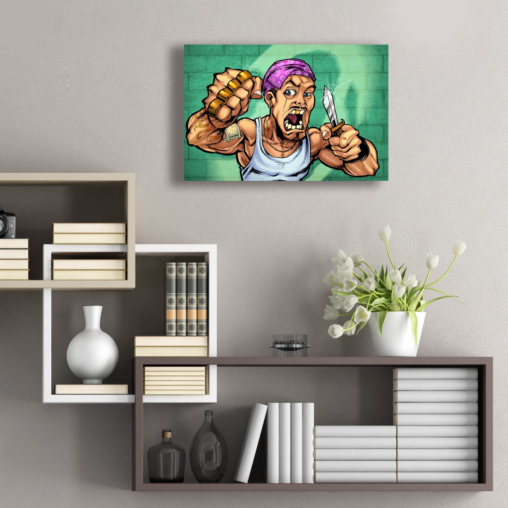 Epic Art 'Crook Character Thug' by Flyland Designs, Acrylic Glass Wall Art,24x16