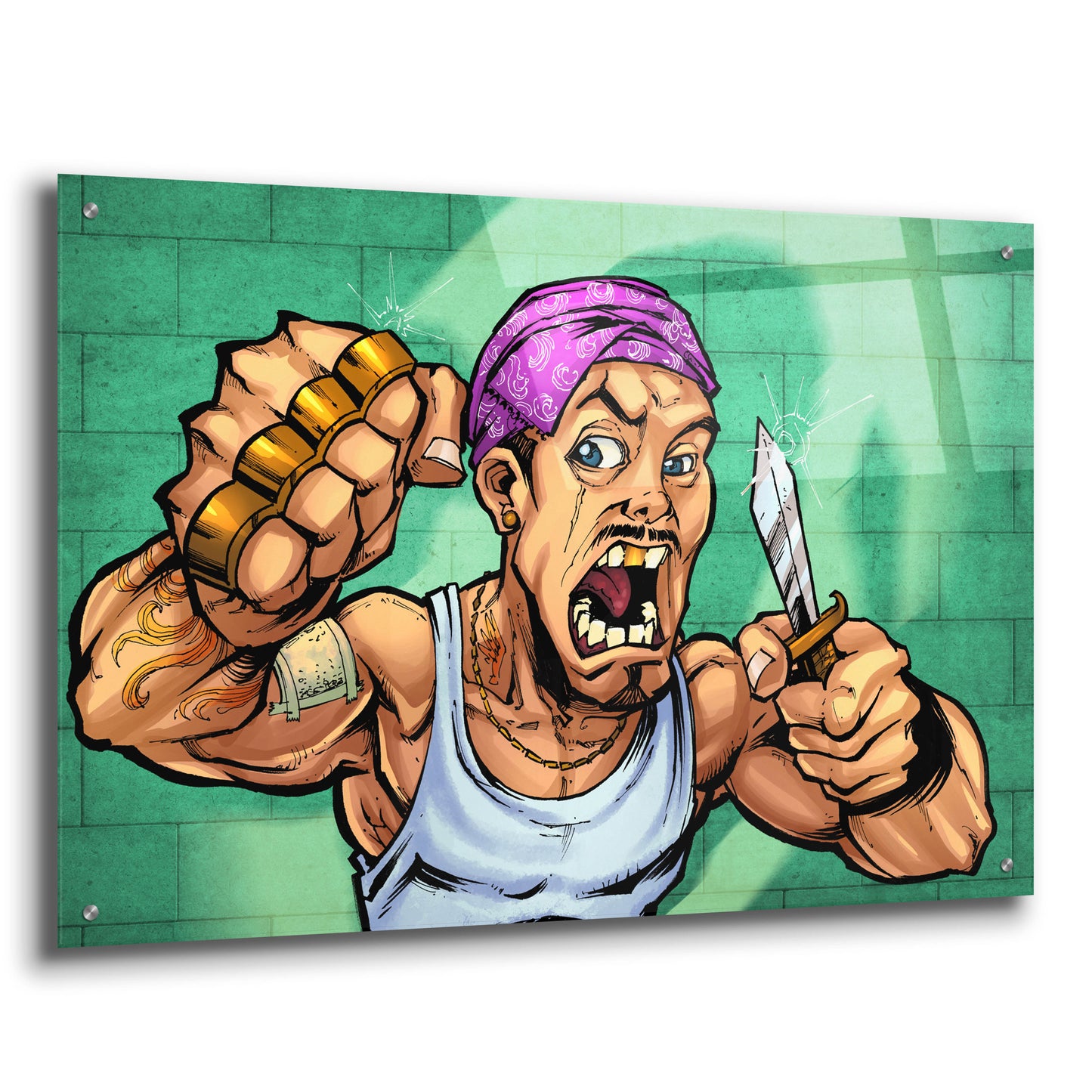 Epic Art 'Crook Character Thug' by Flyland Designs, Acrylic Glass Wall Art,36x24