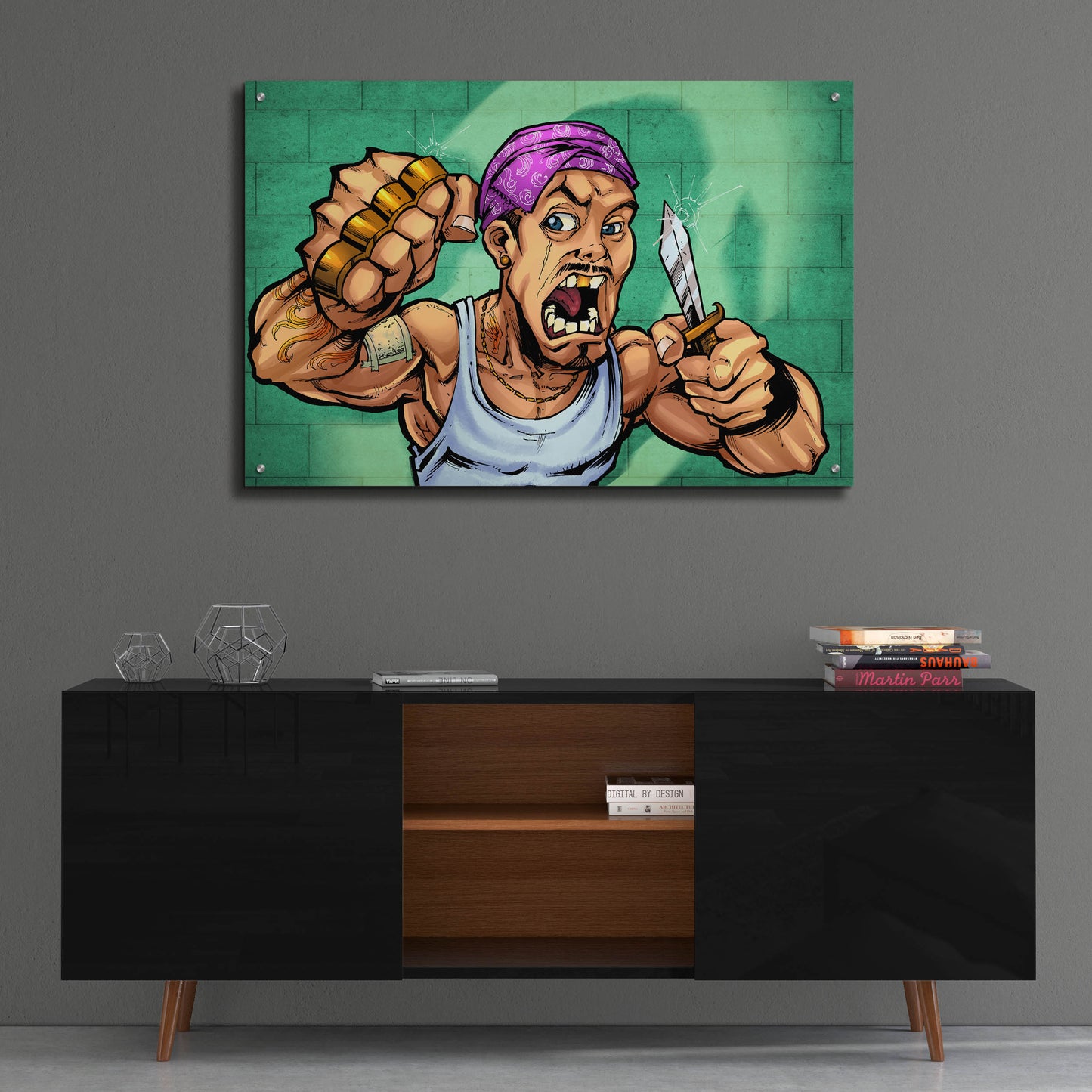 Epic Art 'Crook Character Thug' by Flyland Designs, Acrylic Glass Wall Art,36x24