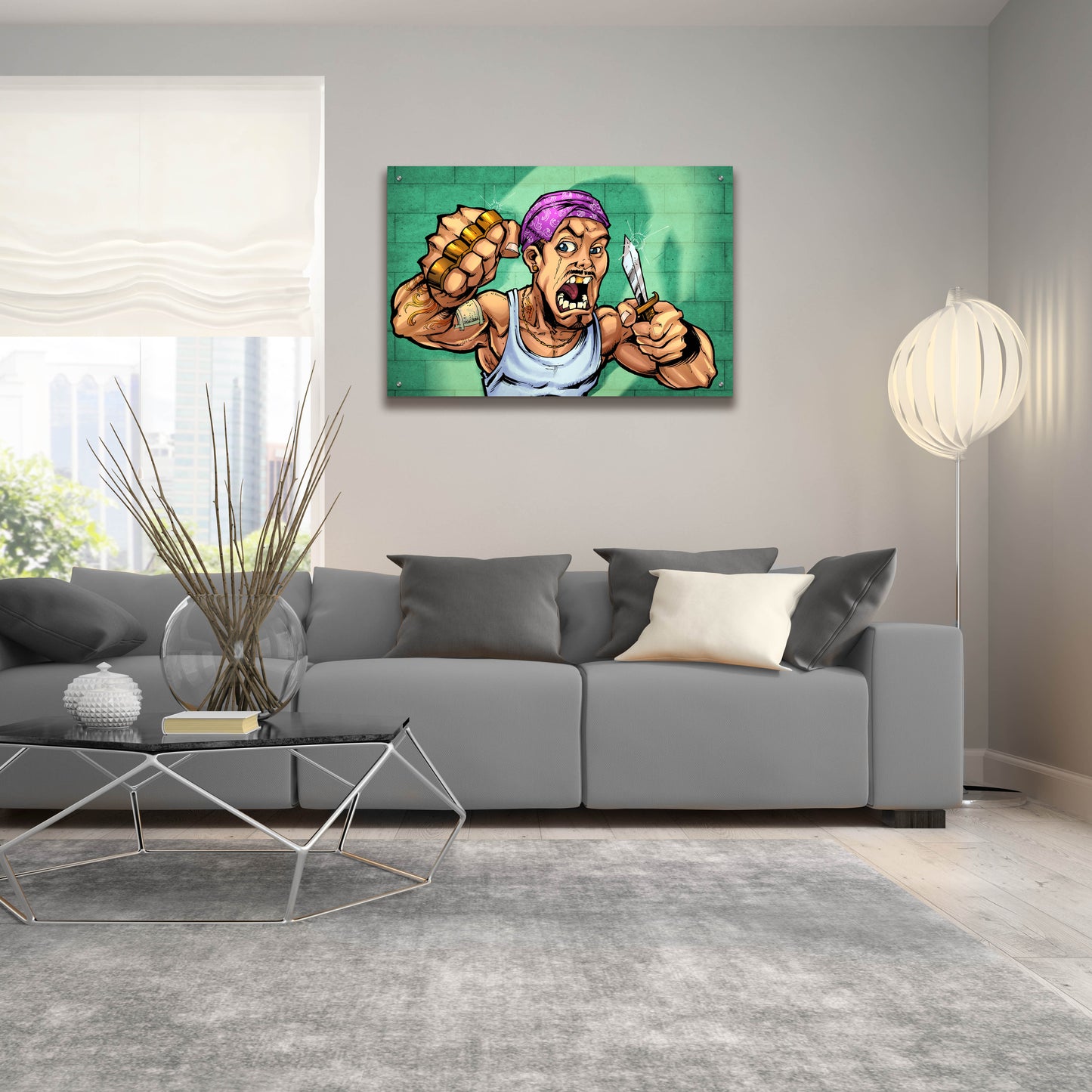 Epic Art 'Crook Character Thug' by Flyland Designs, Acrylic Glass Wall Art,36x24