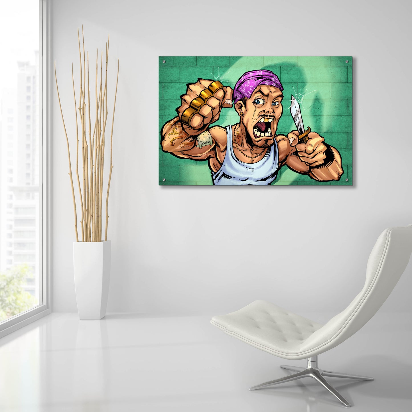 Epic Art 'Crook Character Thug' by Flyland Designs, Acrylic Glass Wall Art,36x24