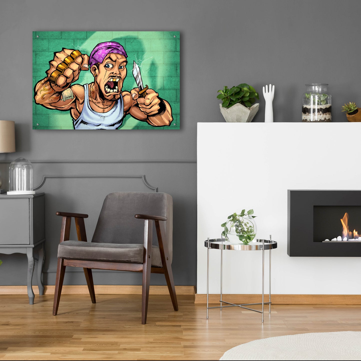 Epic Art 'Crook Character Thug' by Flyland Designs, Acrylic Glass Wall Art,36x24