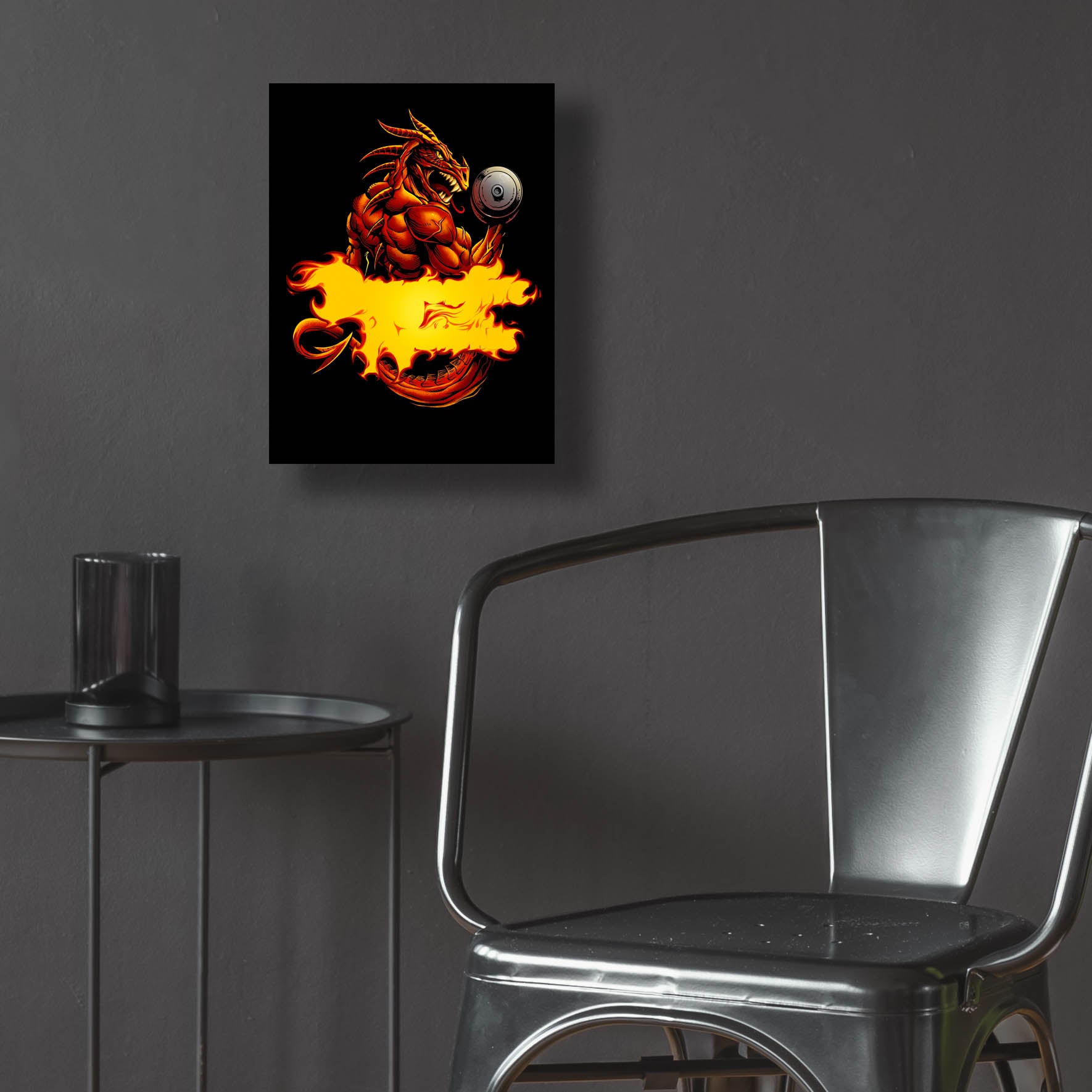 Epic Art 'Dragonfire Logo Fire' by Flyland Designs, Acrylic Glass Wall Art,12x16