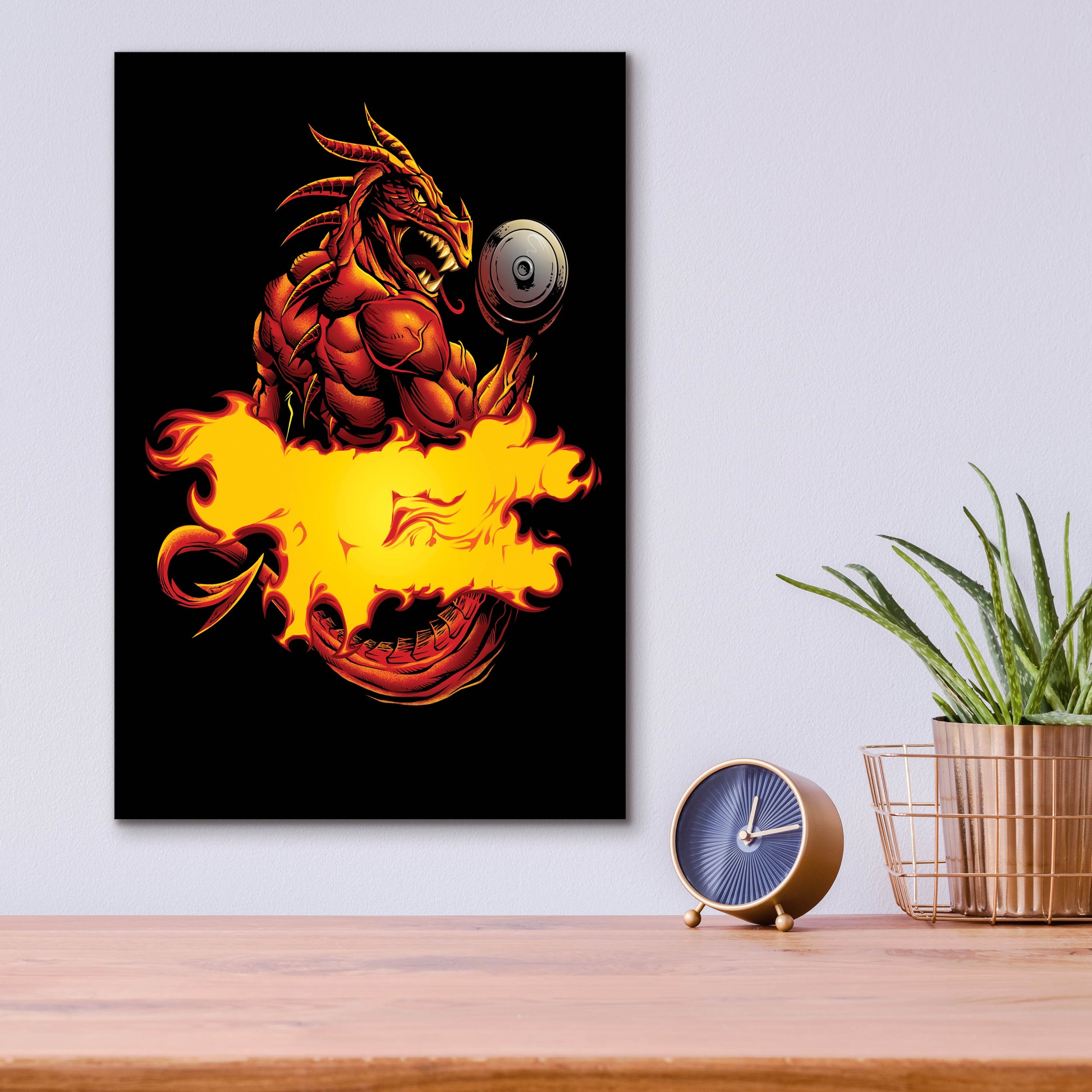 Epic Art 'Dragonfire Logo Fire' by Flyland Designs, Acrylic Glass Wall Art,12x16