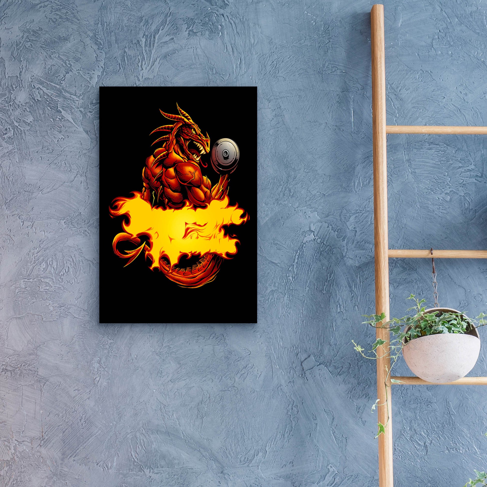 Epic Art 'Dragonfire Logo Fire' by Flyland Designs, Acrylic Glass Wall Art,16x24