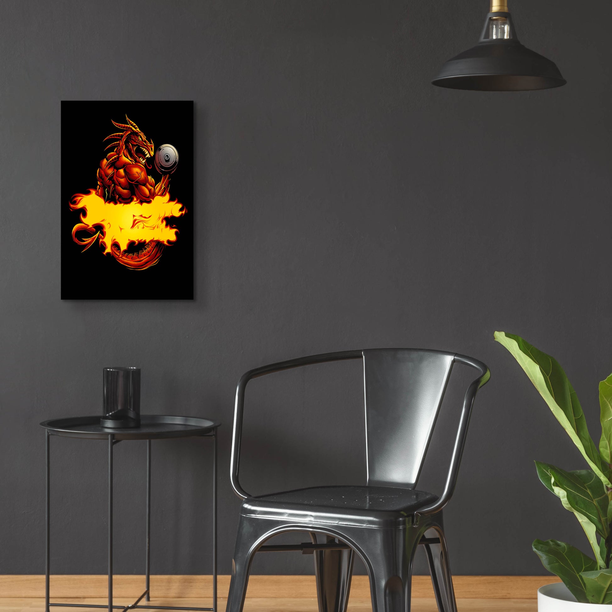 Epic Art 'Dragonfire Logo Fire' by Flyland Designs, Acrylic Glass Wall Art,16x24