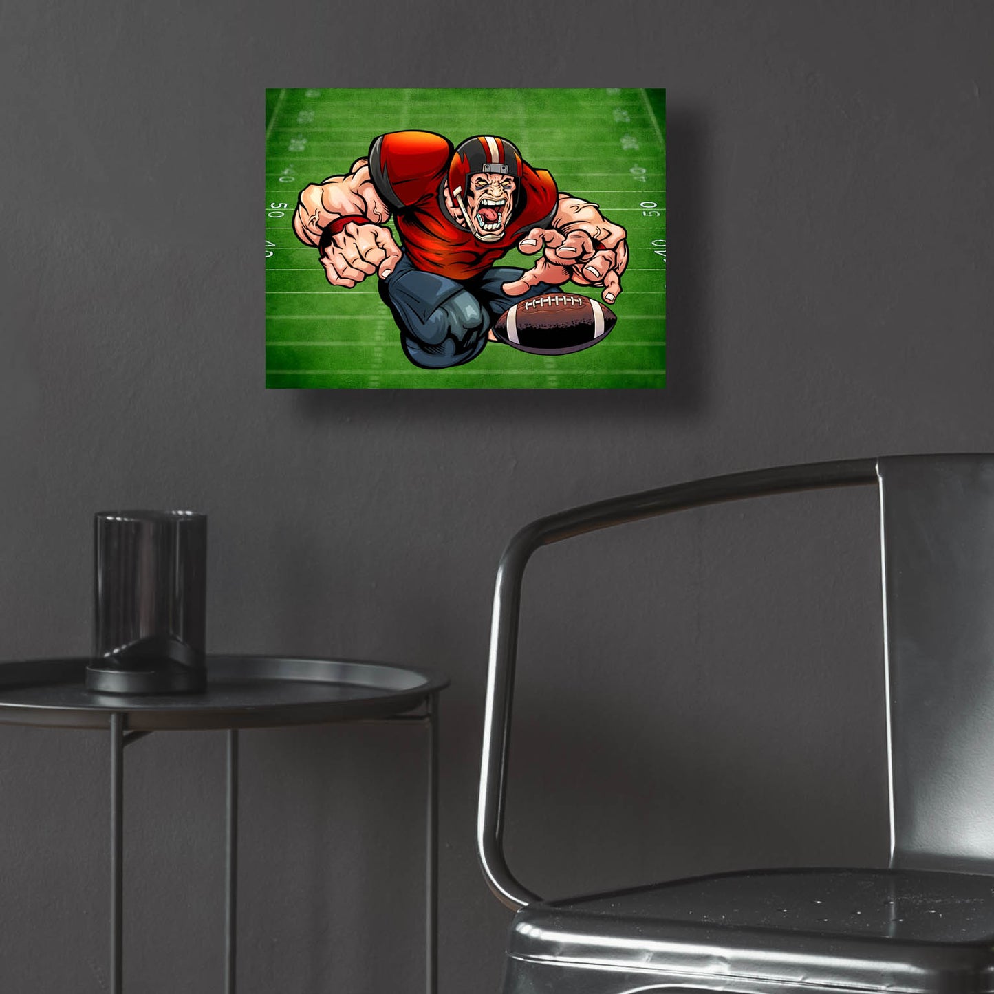 Epic Art 'Football Mascot 01' by Flyland Designs, Acrylic Glass Wall Art,16x12