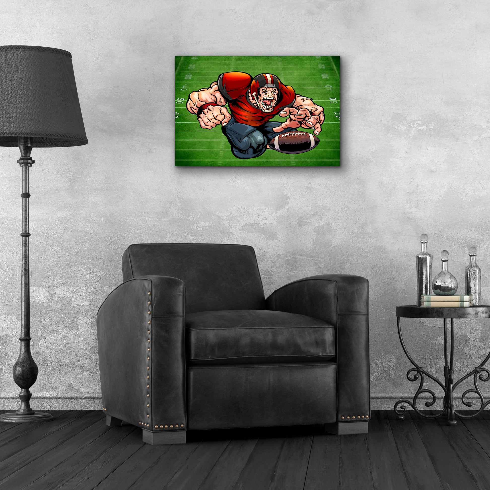 Epic Art 'Football Mascot 01' by Flyland Designs, Acrylic Glass Wall Art,24x16