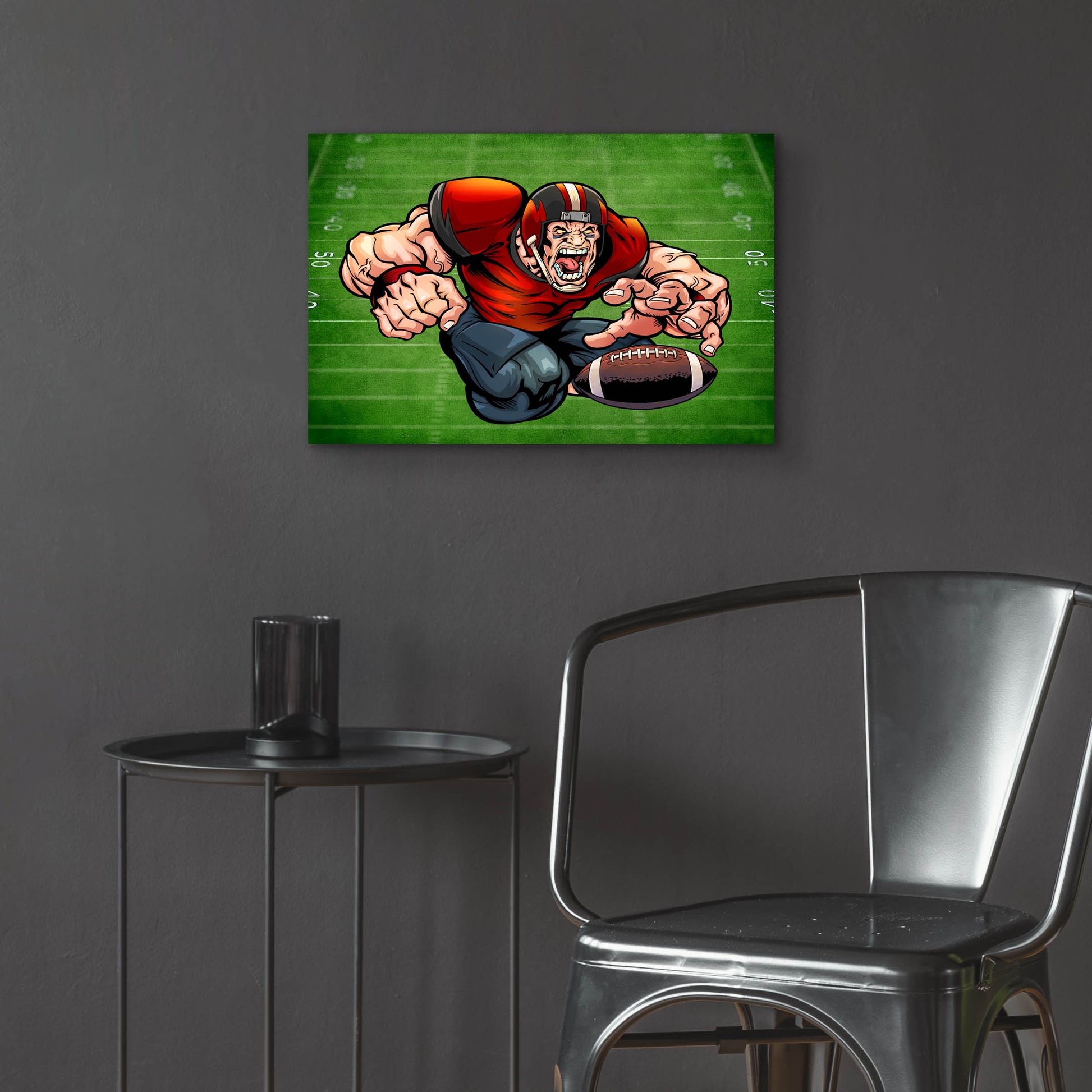 Epic Art 'Football Mascot 01' by Flyland Designs, Acrylic Glass Wall Art,24x16