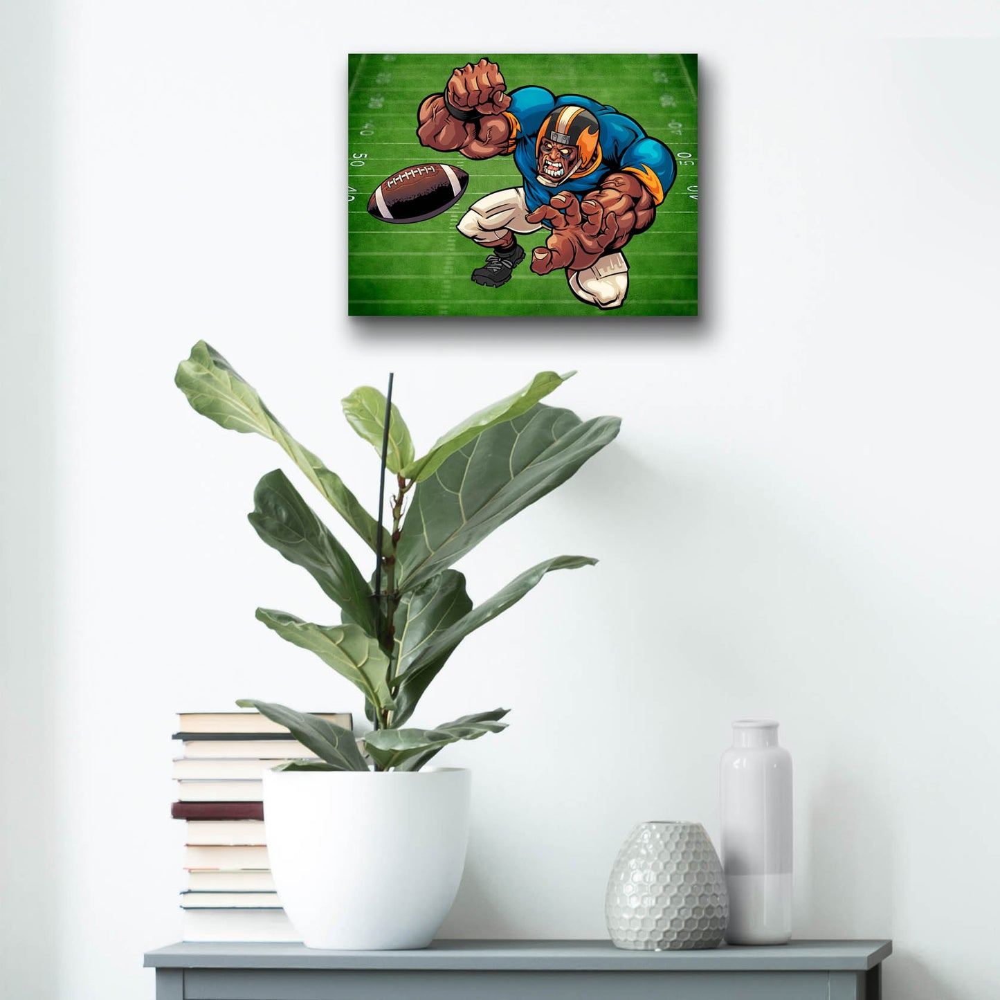 Epic Art 'Football Mascot 02' by Flyland Designs, Acrylic Glass Wall Art,16x12