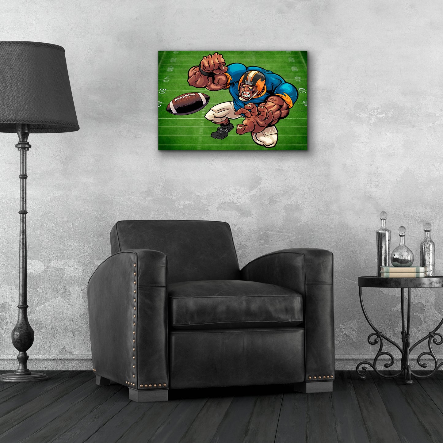 Epic Art 'Football Mascot 02' by Flyland Designs, Acrylic Glass Wall Art,24x16