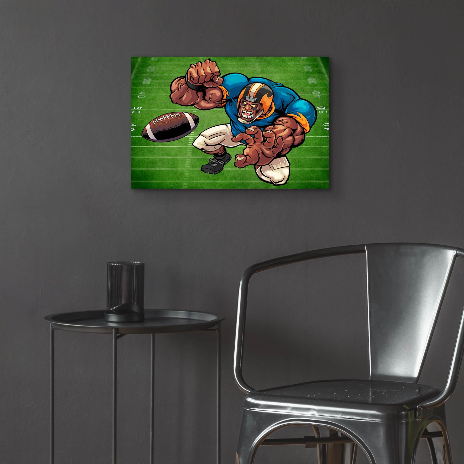 Epic Art 'Football Mascot 02' by Flyland Designs, Acrylic Glass Wall Art,24x16