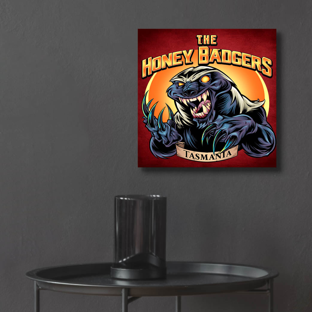 Epic Art 'Honey Badger Logo Design Green' by Flyland Designs, Acrylic Glass Wall Art,12x12