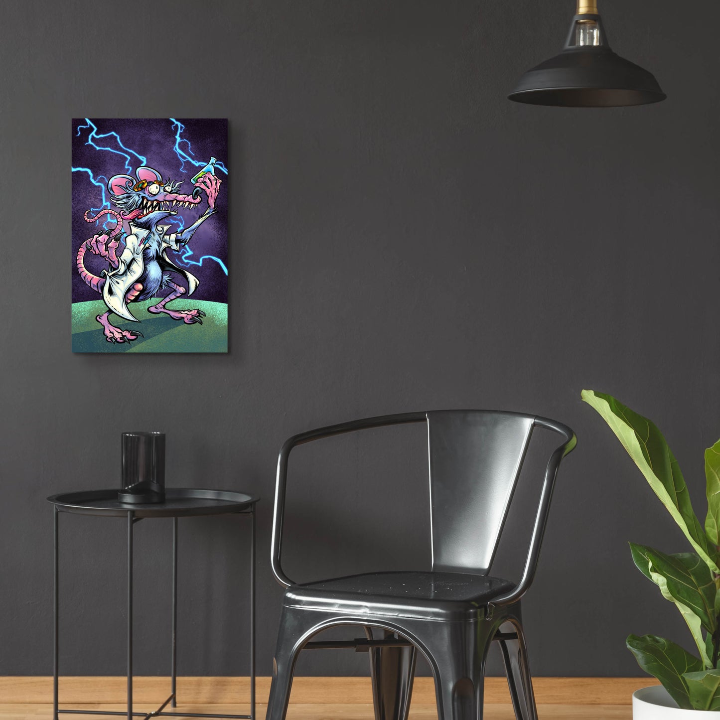 Epic Art 'Lab Rat Vapor Lab Mascot' by Flyland Designs, Acrylic Glass Wall Art,16x24