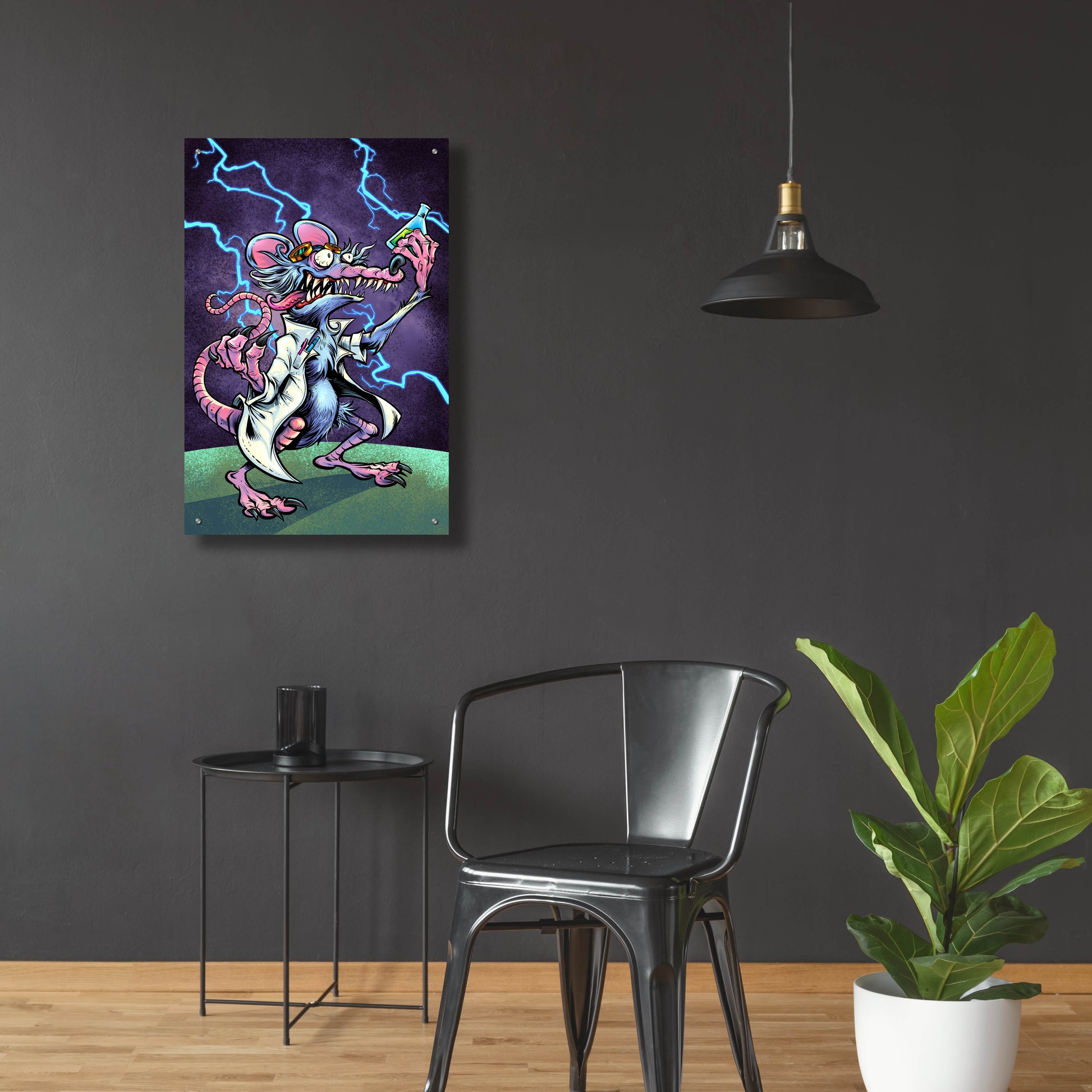 Epic Art 'Lab Rat Vapor Lab Mascot' by Flyland Designs, Acrylic Glass Wall Art,24x36