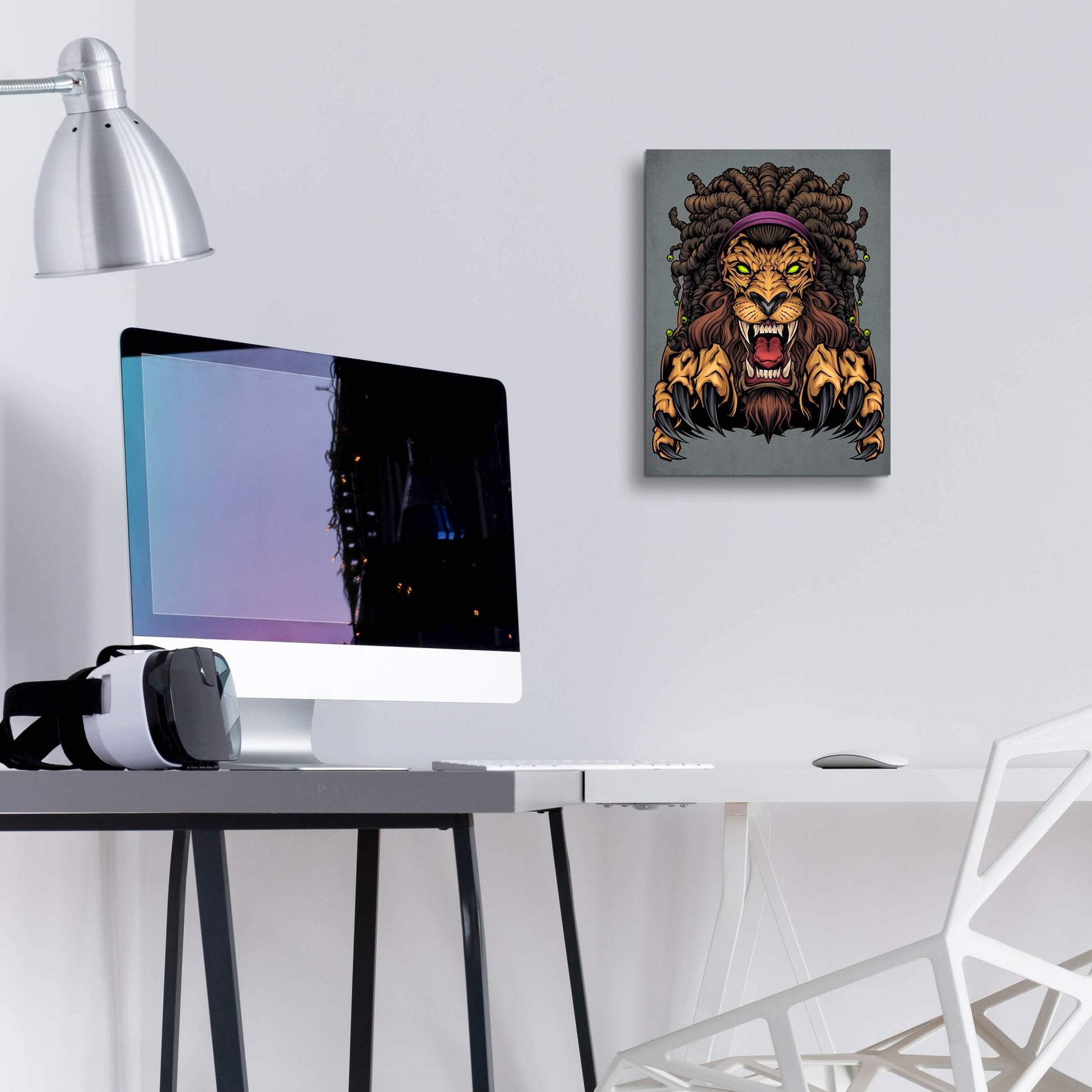 Epic Art 'Lion With Dreadlocks' by Flyland Designs, Acrylic Glass Wall Art,12x16