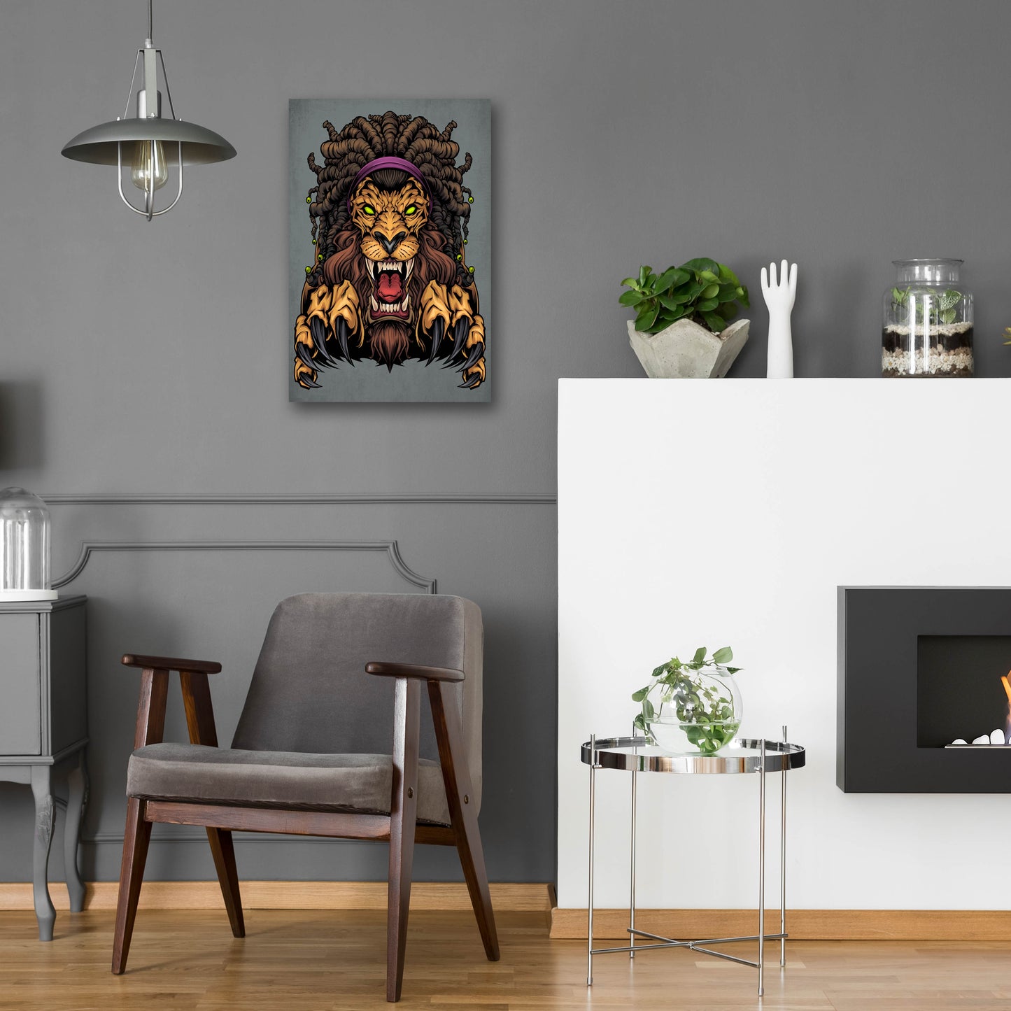 Epic Art 'Lion With Dreadlocks' by Flyland Designs, Acrylic Glass Wall Art,16x24