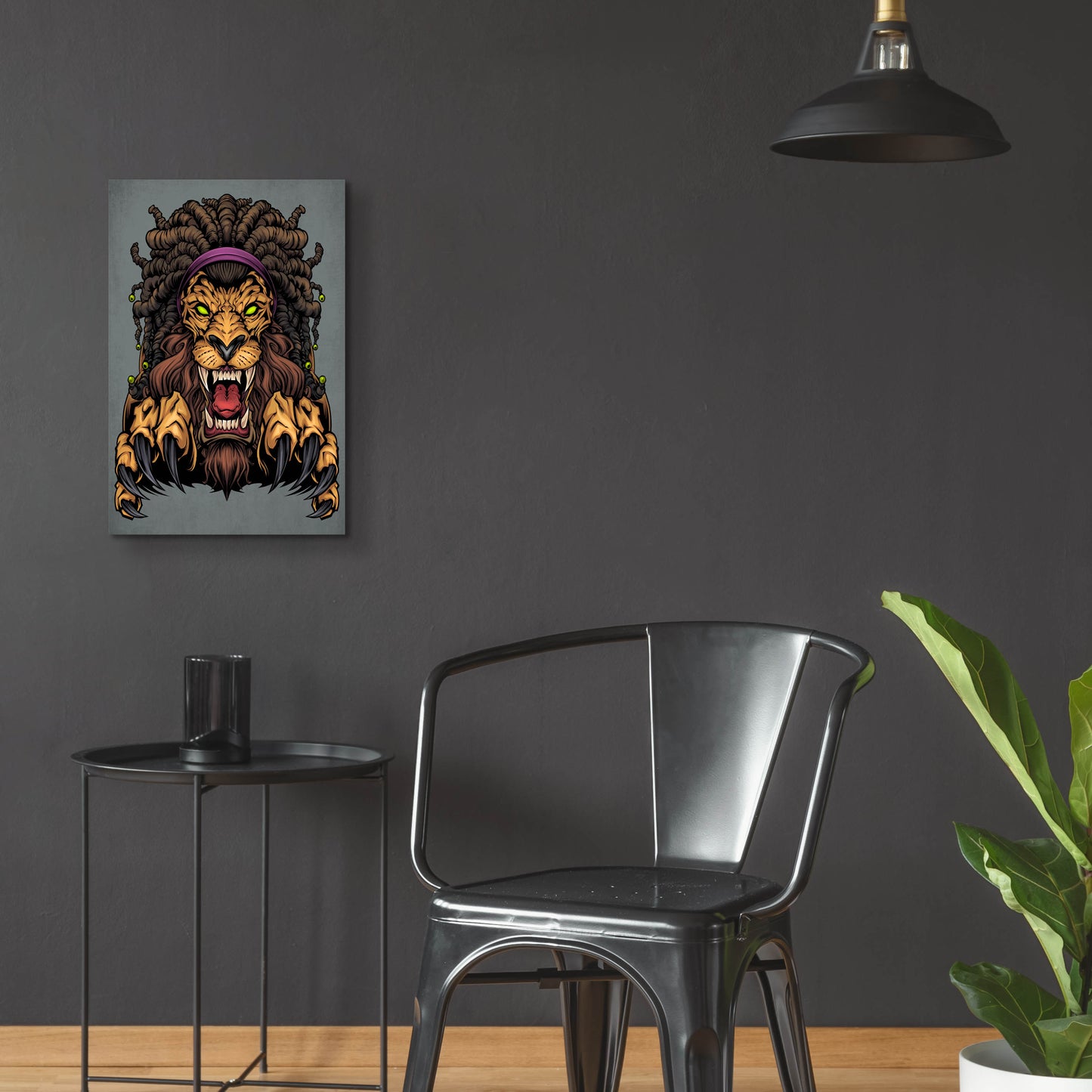 Epic Art 'Lion With Dreadlocks' by Flyland Designs, Acrylic Glass Wall Art,16x24