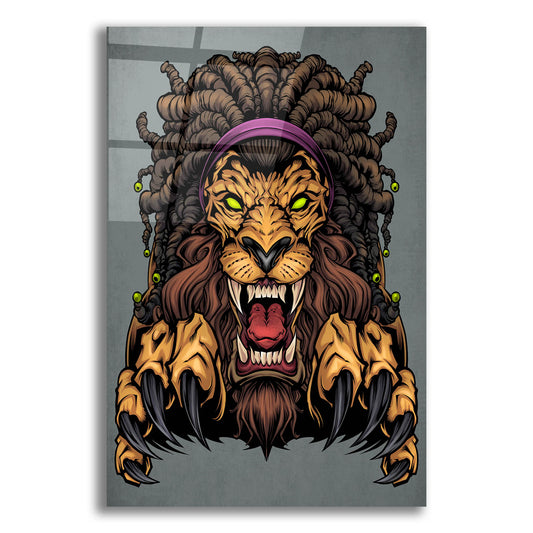 Epic Art 'Lion With Dreadlocks' by Flyland Designs, Acrylic Glass Wall Art