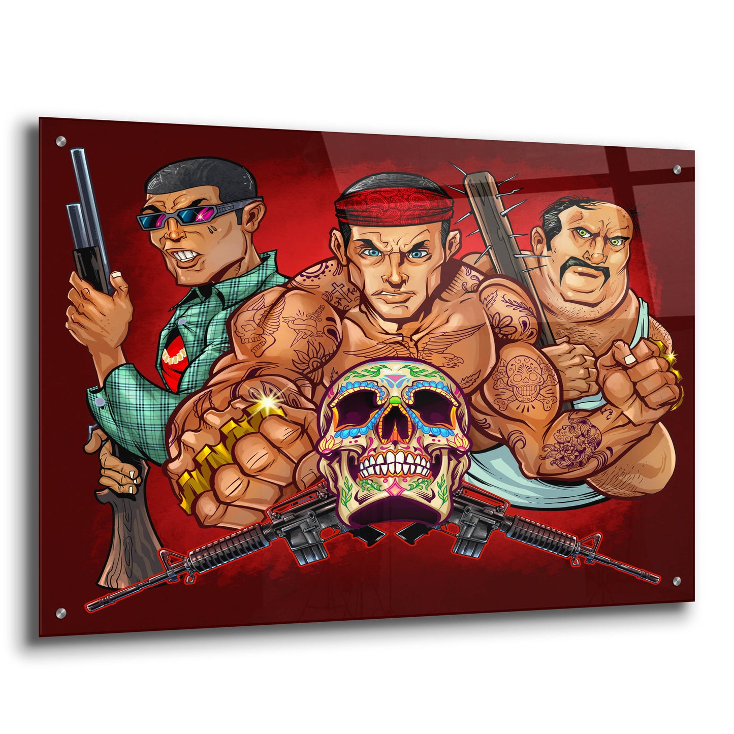 Epic Art 'Los Zetas Russ Logo' by Flyland Designs, Acrylic Glass Wall Art,36x24