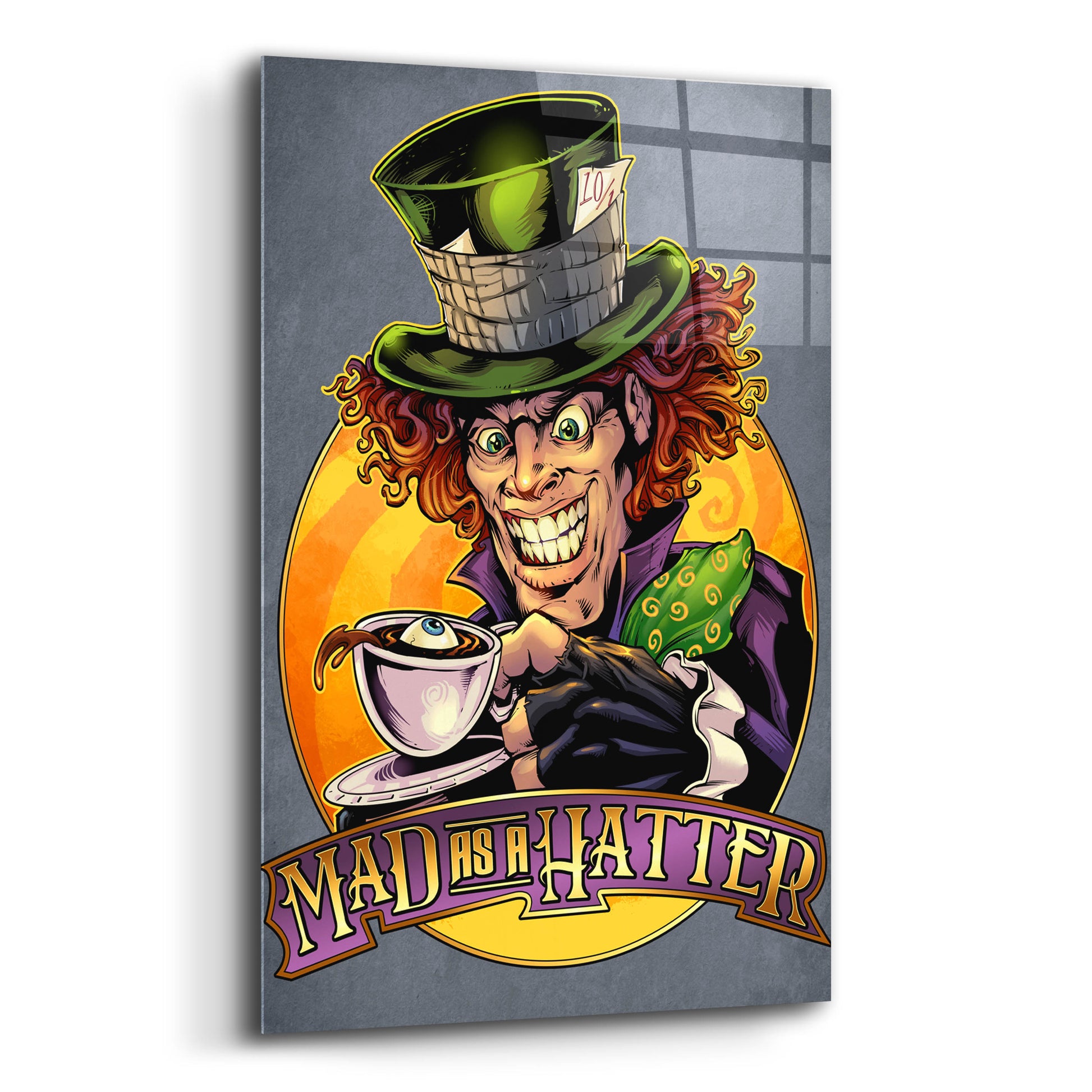 Epic Art 'Mad Hatter' by Flyland Designs, Acrylic Glass Wall Art,12x16