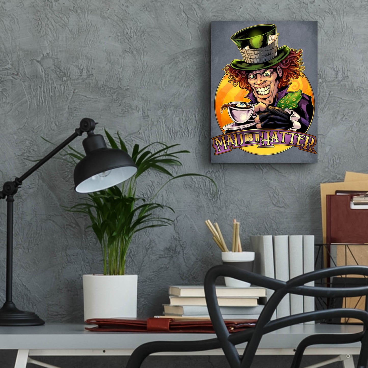 Epic Art 'Mad Hatter' by Flyland Designs, Acrylic Glass Wall Art,12x16