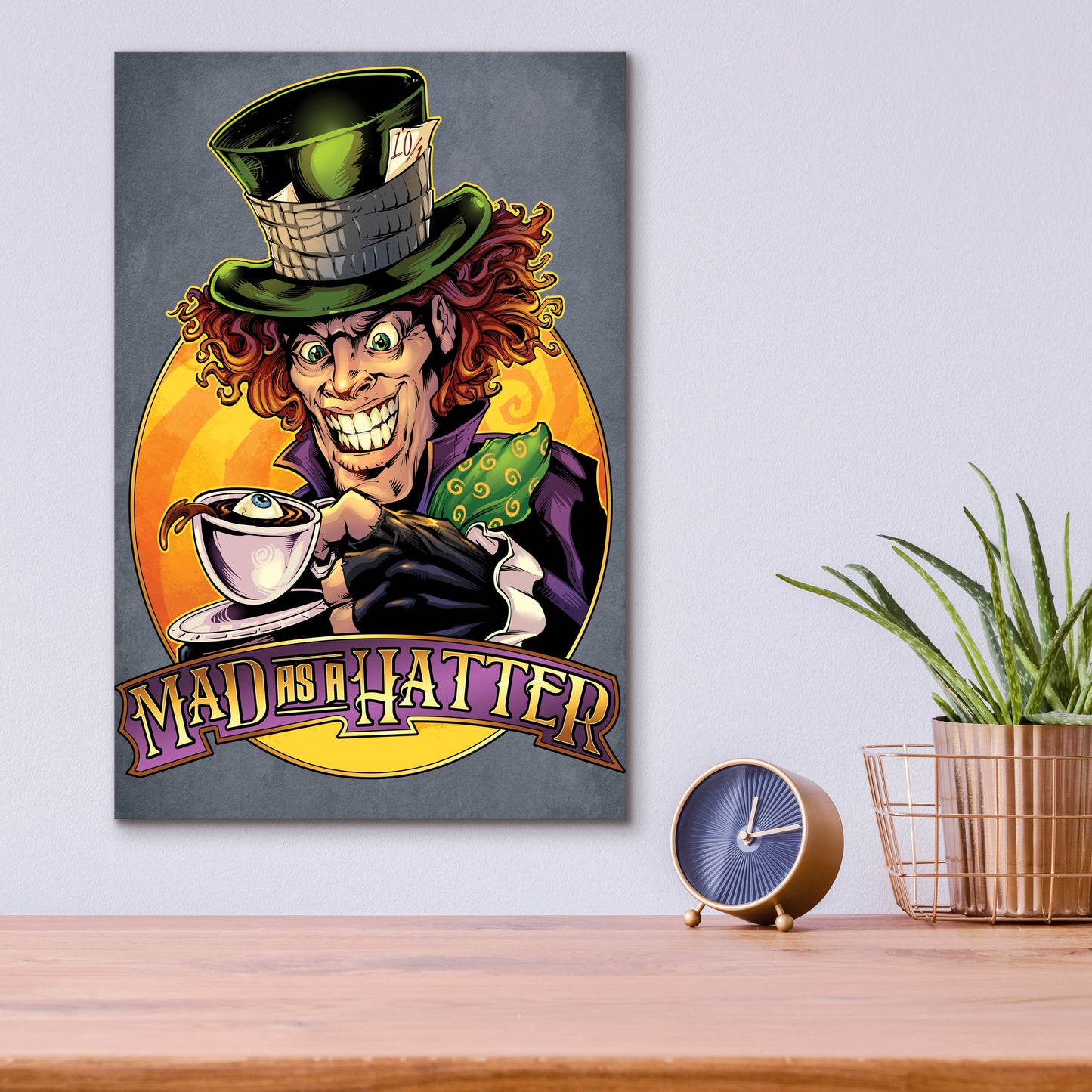 Epic Art 'Mad Hatter' by Flyland Designs, Acrylic Glass Wall Art,12x16