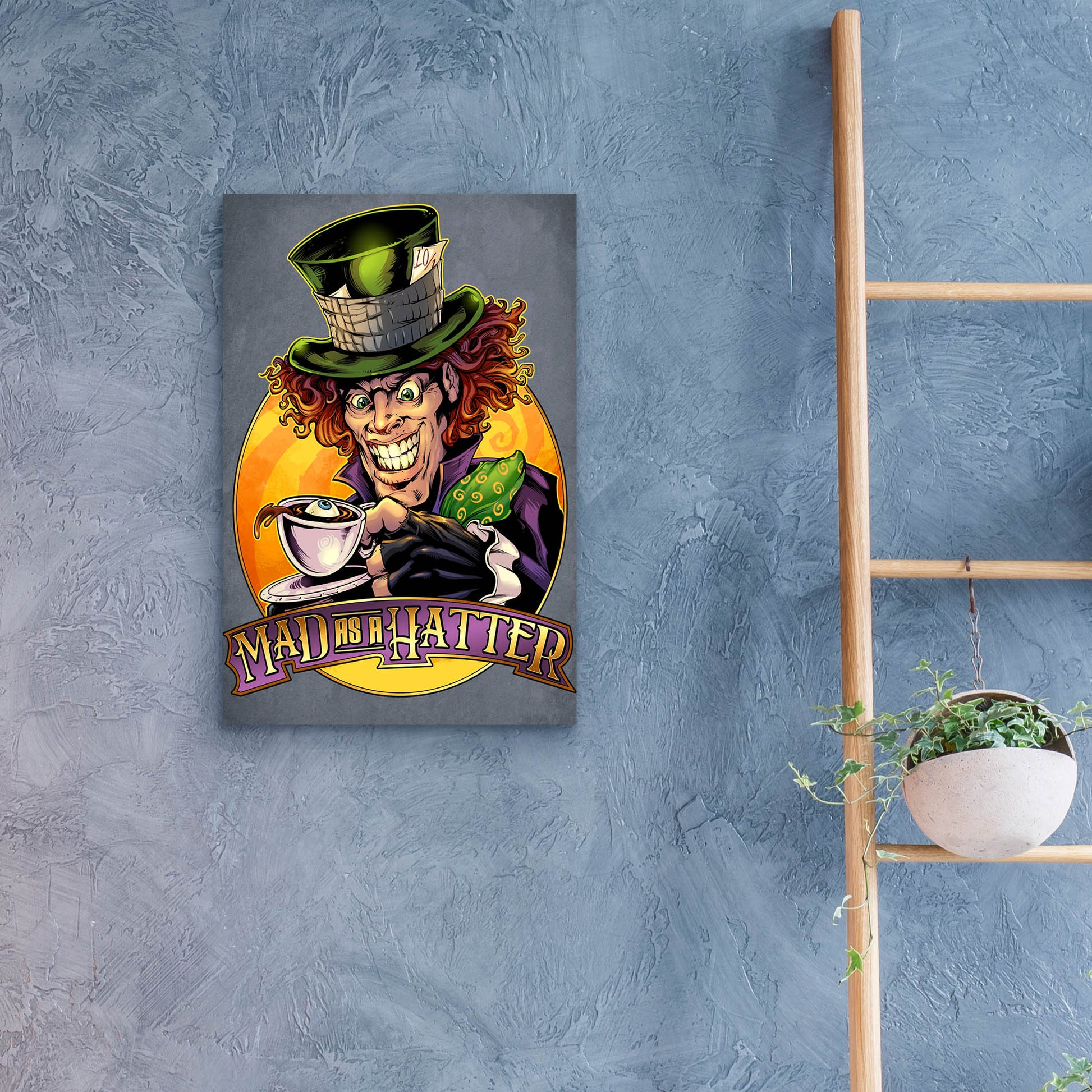 Epic Art 'Mad Hatter' by Flyland Designs, Acrylic Glass Wall Art,16x24