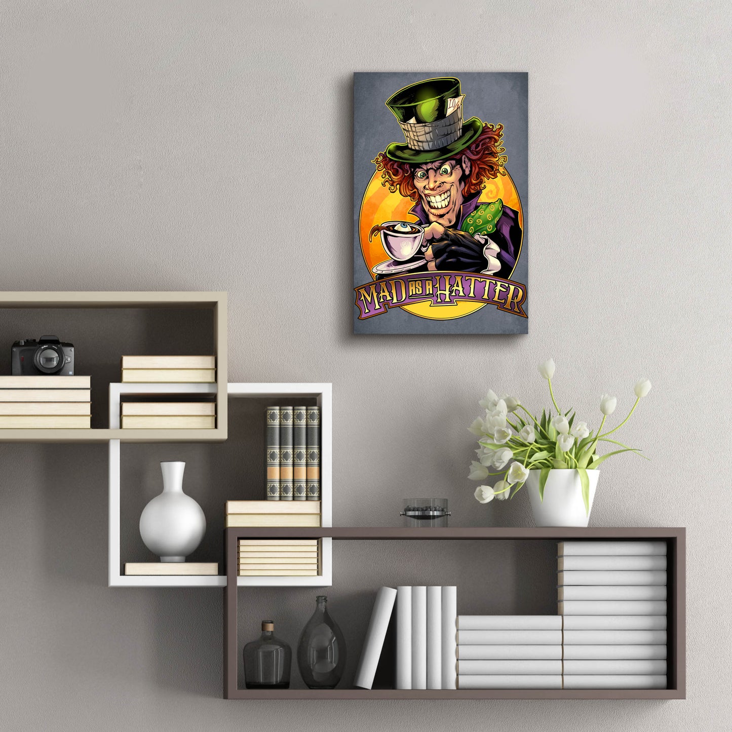 Epic Art 'Mad Hatter' by Flyland Designs, Acrylic Glass Wall Art,16x24